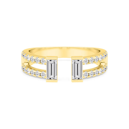9K Yellow Gold Lab Grown Diamond RING 0.81 ctw R60938-0.83CT