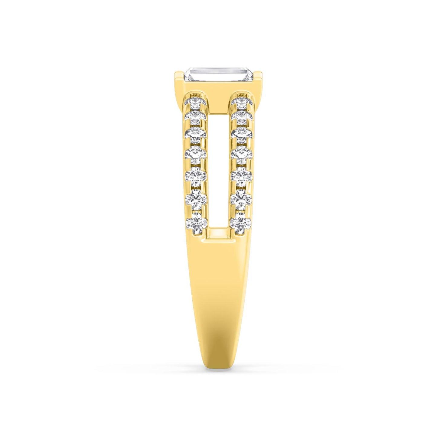 9K Yellow Gold Lab Grown Diamond RING 0.81 ctw R60938-0.83CT