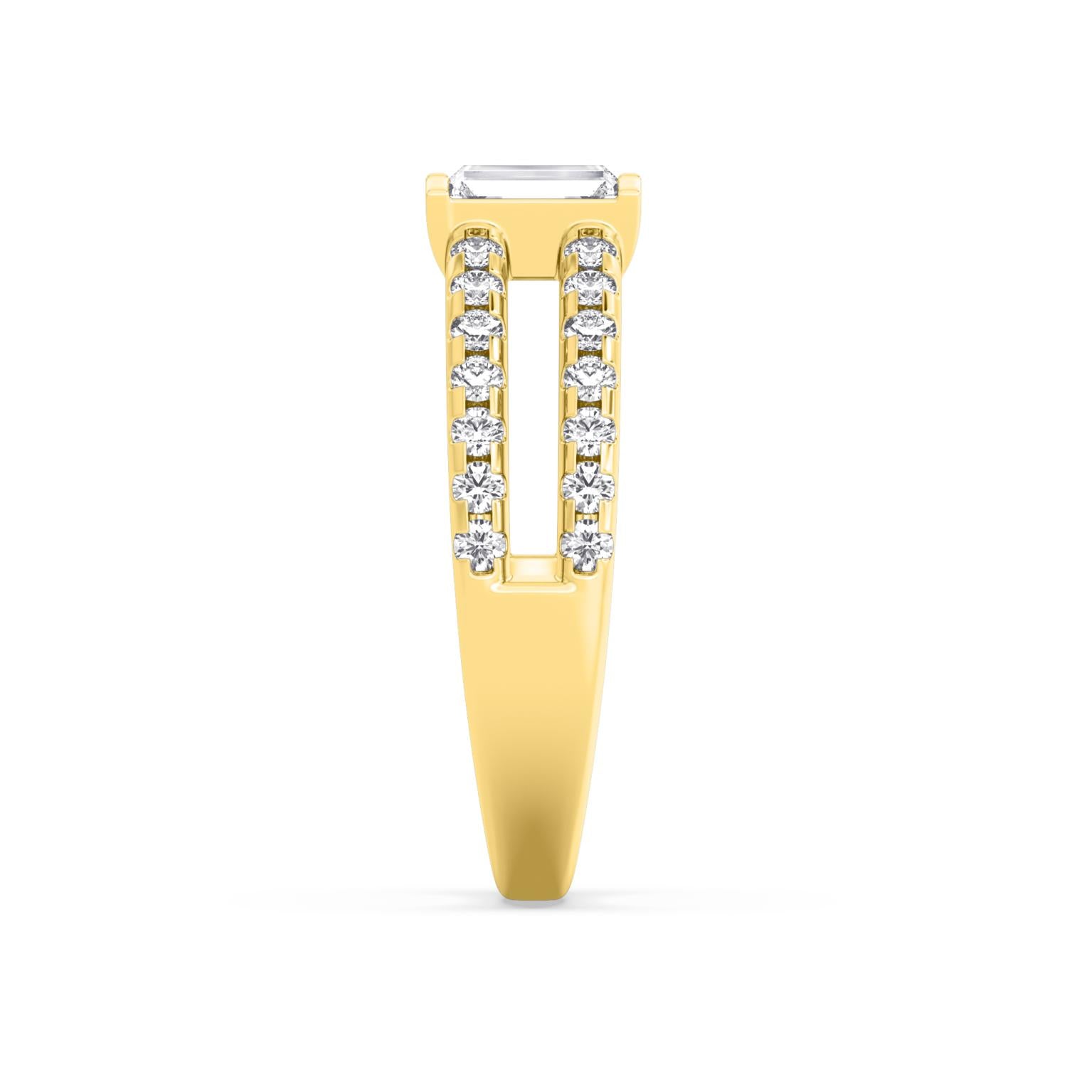 9K Yellow Gold Lab Grown Diamond RING 0.81 ctw R60938-0.83CT