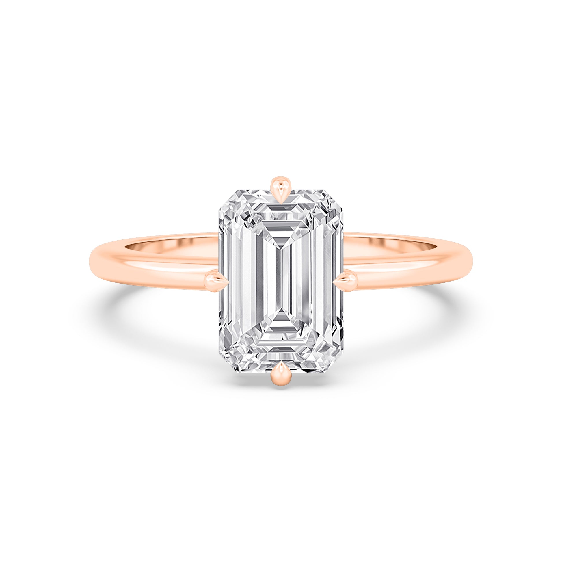 10K Rose Gold Lab Grown Diamond Engagement Ring 3.02 ctw R61006EM-3