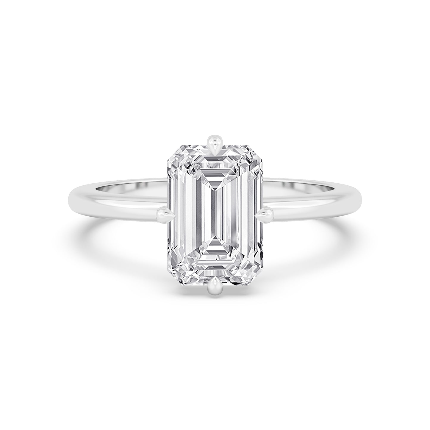 10K White Gold Lab Grown Diamond Engagement Ring 3.02 ctw R61006EM-3