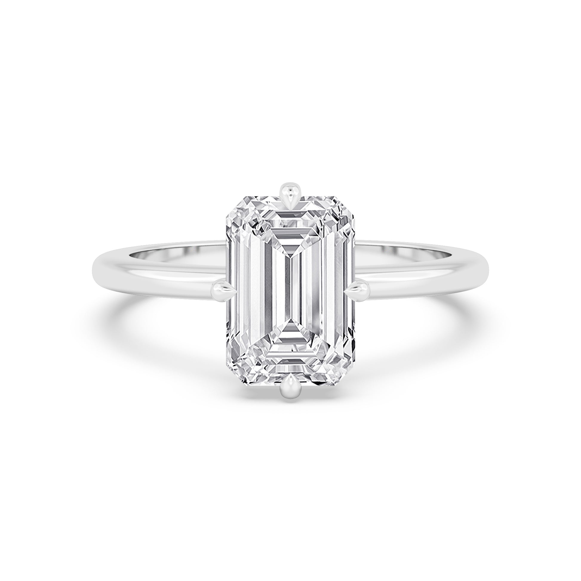 10K White Gold Lab Grown Diamond Engagement Ring 3.02 ctw R61006EM-3