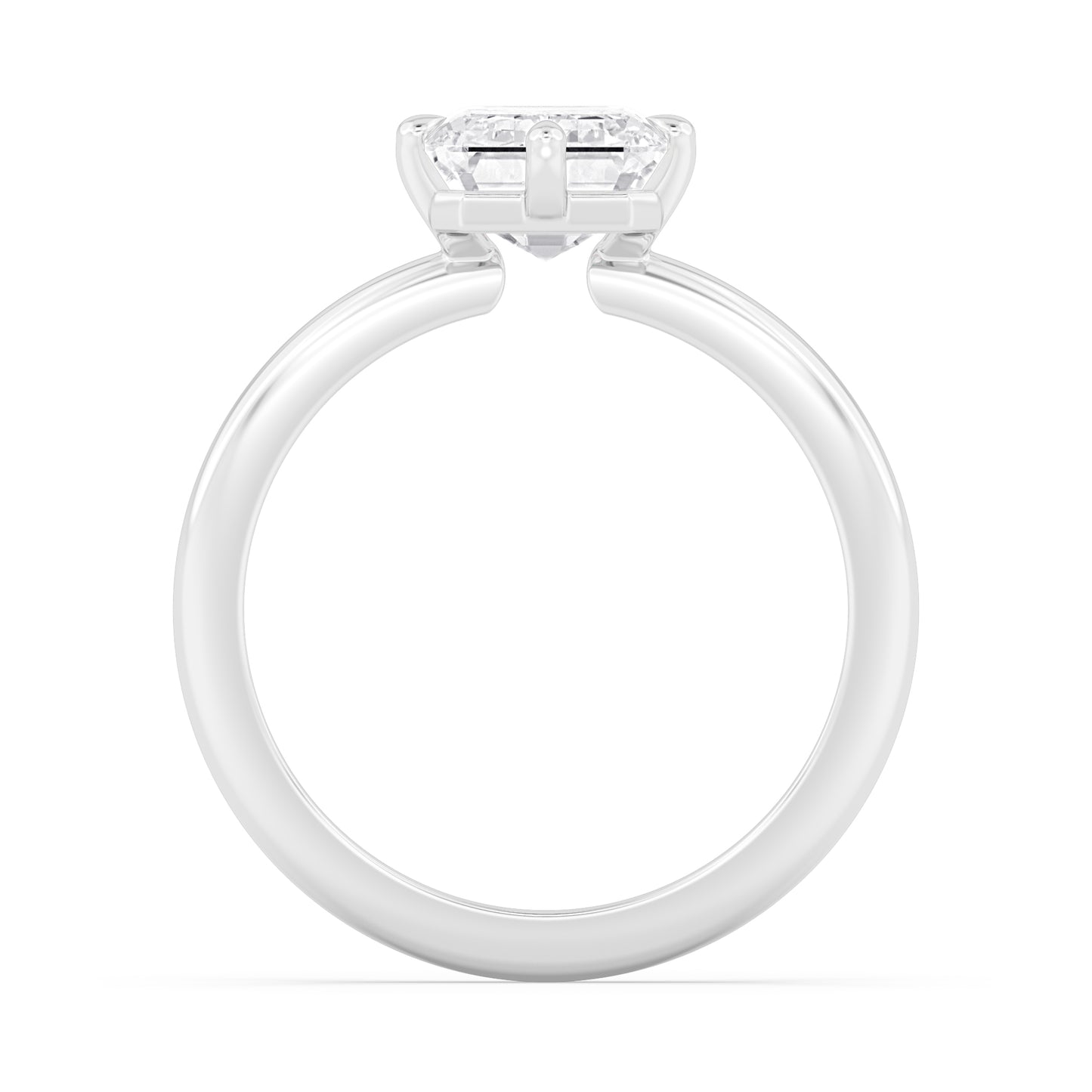 10K White Gold Lab Grown Diamond Engagement Ring 3.02 ctw R61006EM-3