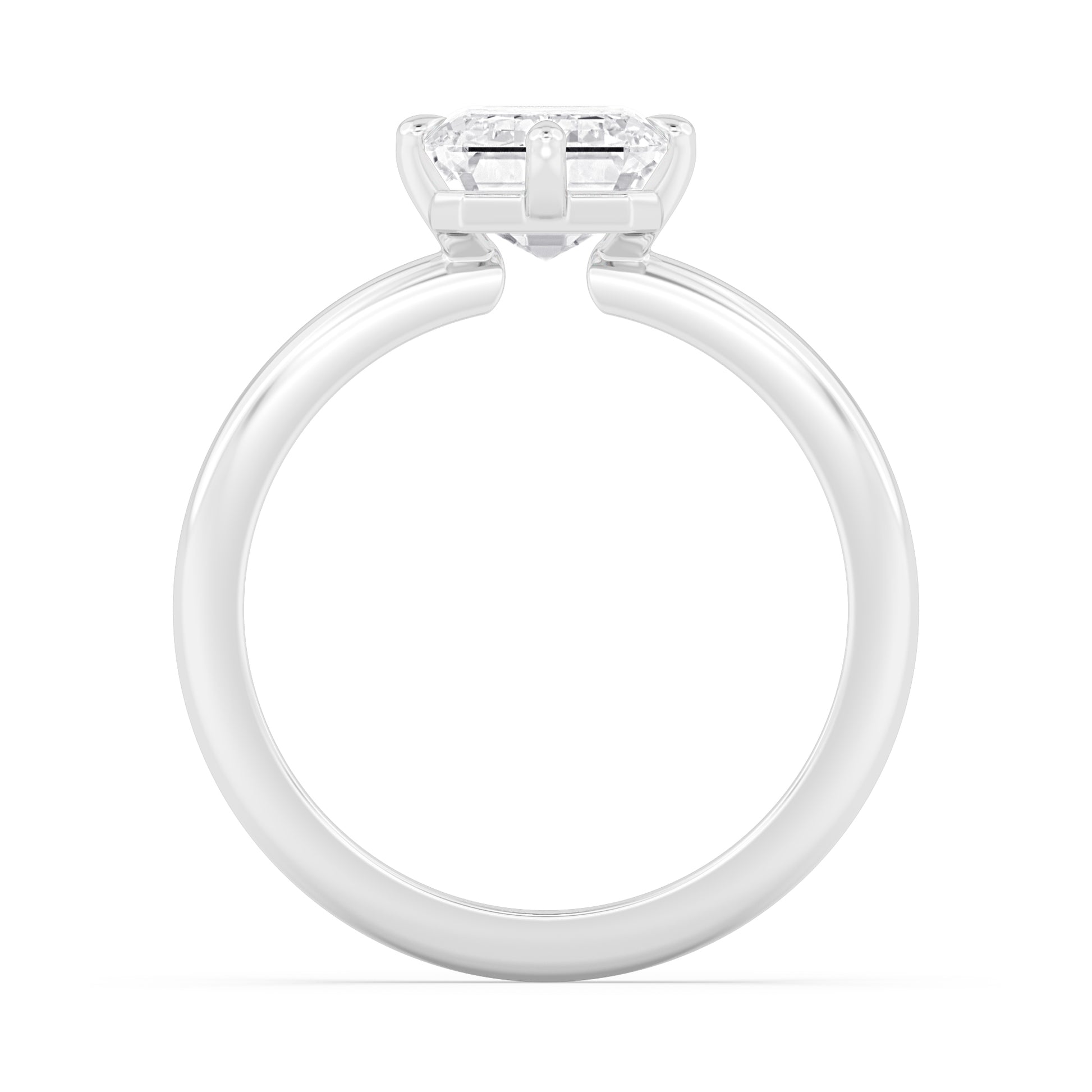 10K White Gold Lab Grown Diamond Engagement Ring 3.02 ctw R61006EM-3