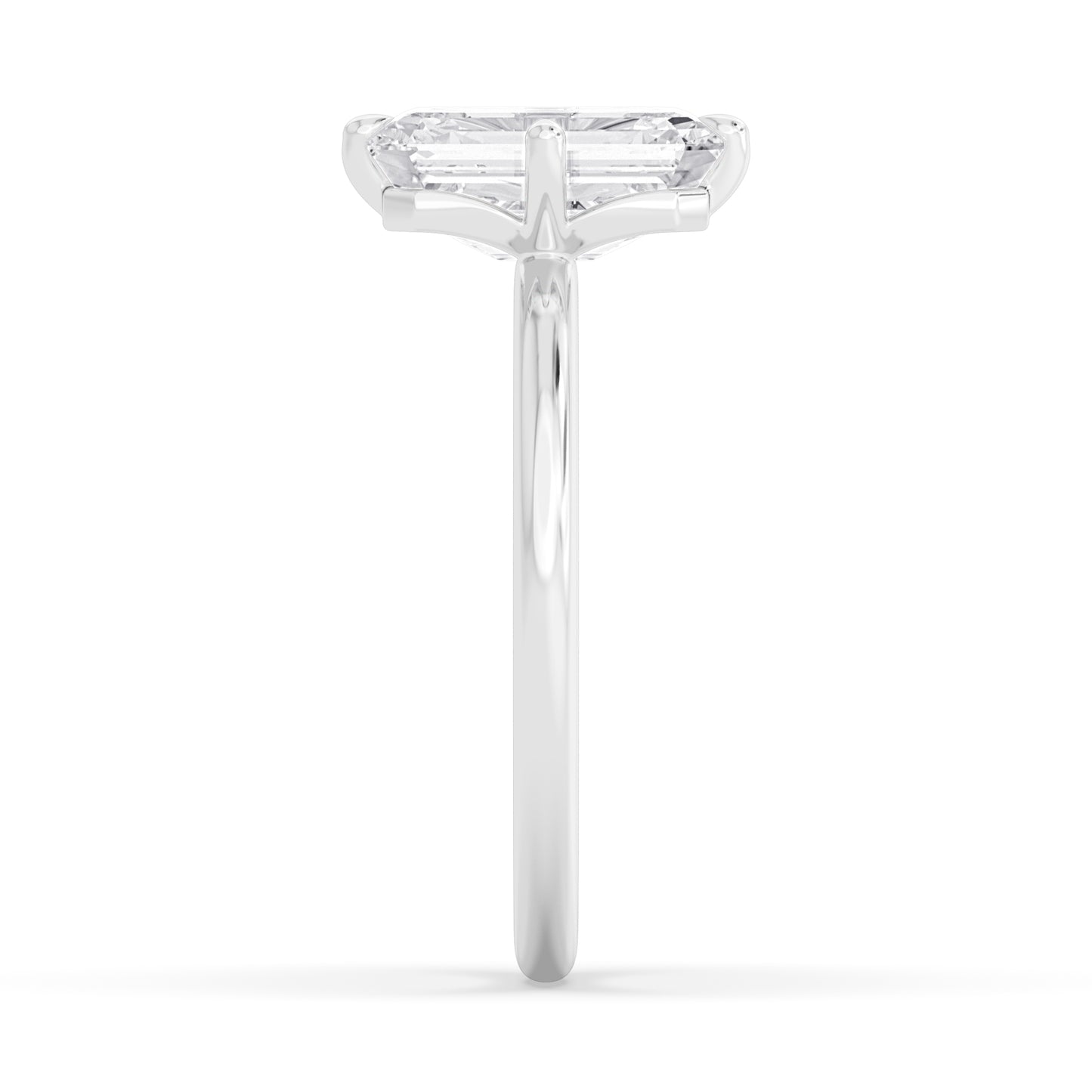 10K White Gold Lab Grown Diamond Engagement Ring 3.02 ctw R61006EM-3