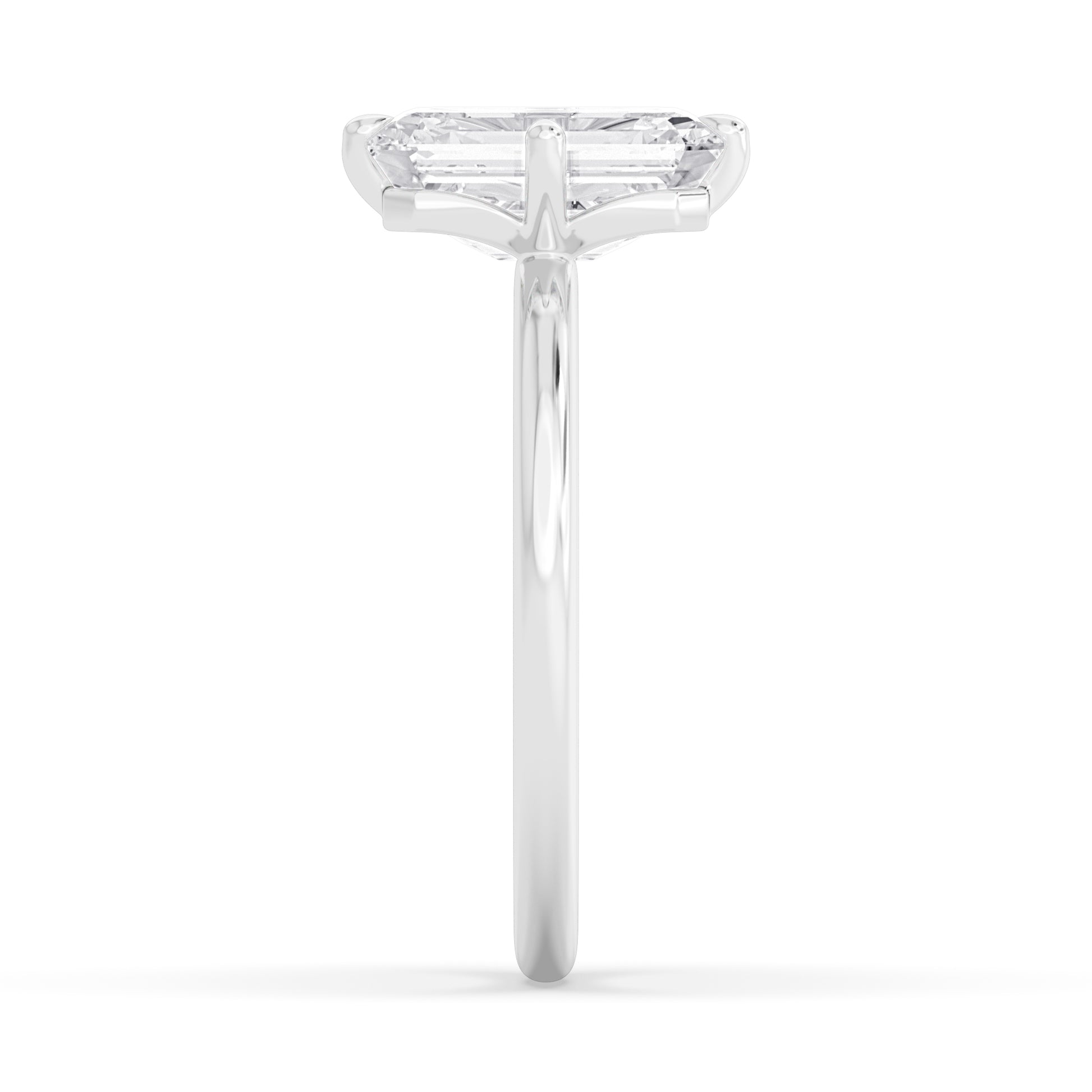 10K White Gold Lab Grown Diamond Engagement Ring 3.02 ctw R61006EM-3