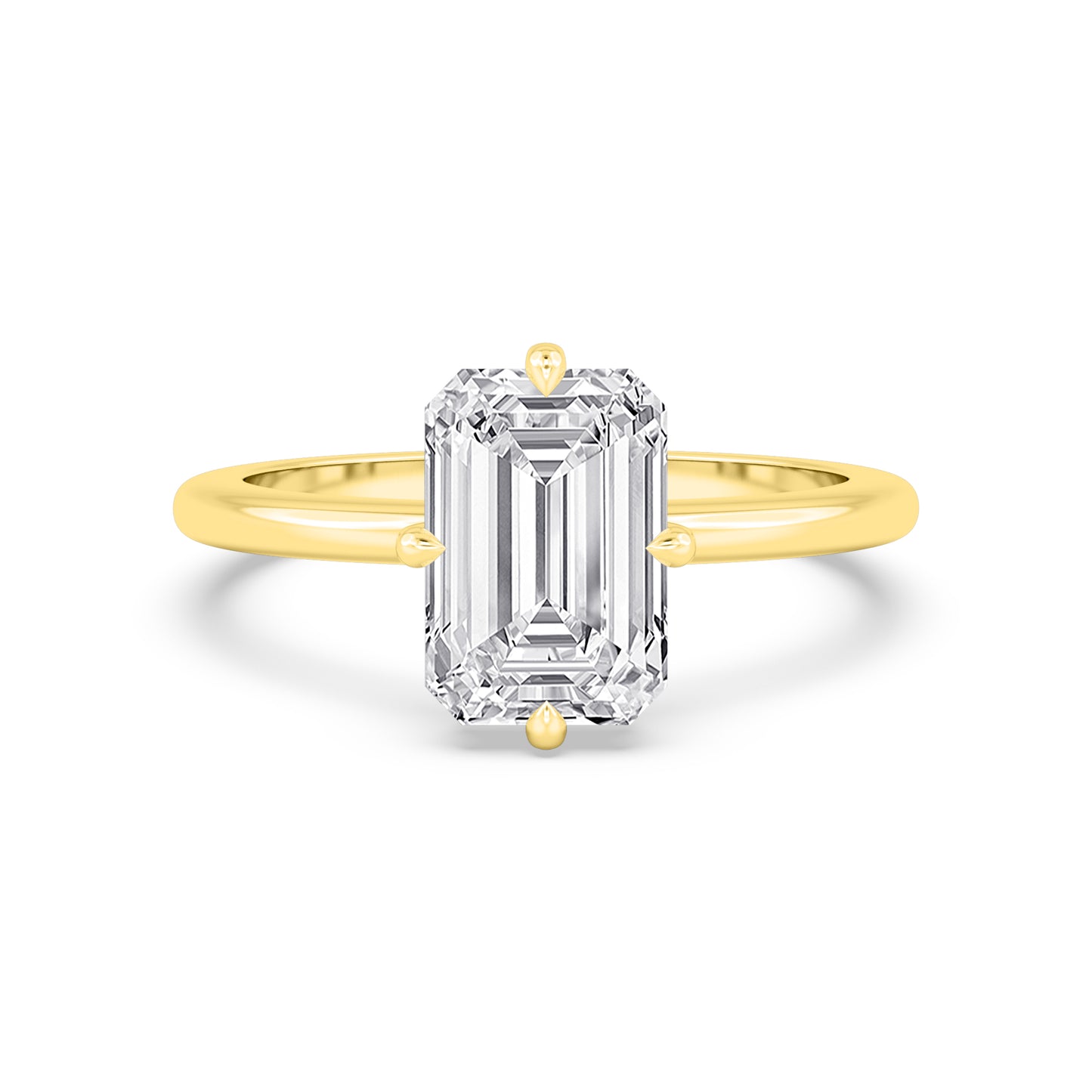 10K Yellow Gold Lab Grown Diamond Engagement Ring 3.02 ctw R61006EM-3