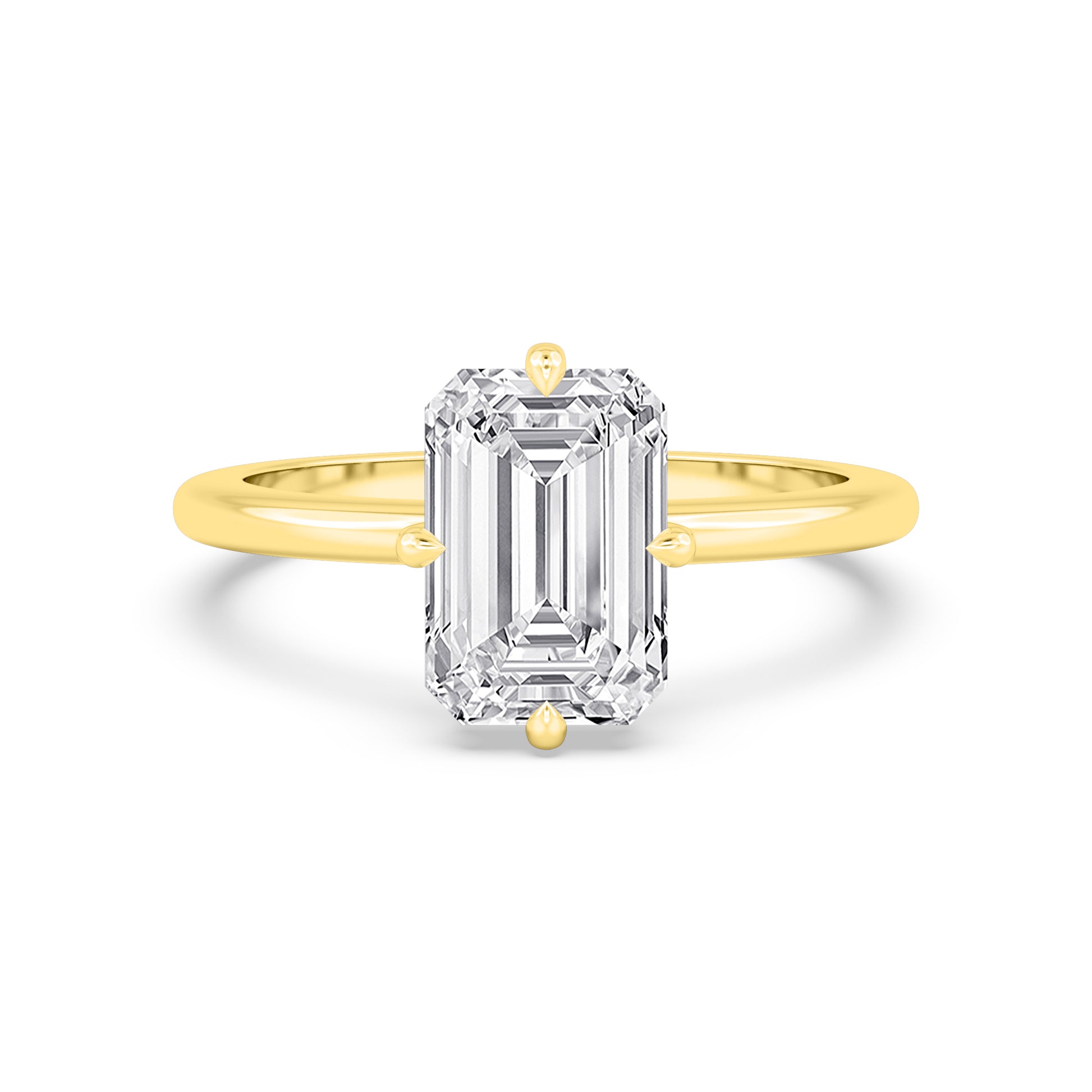 10K Yellow Gold Lab Grown Diamond Engagement Ring 3.02 ctw R61006EM-3