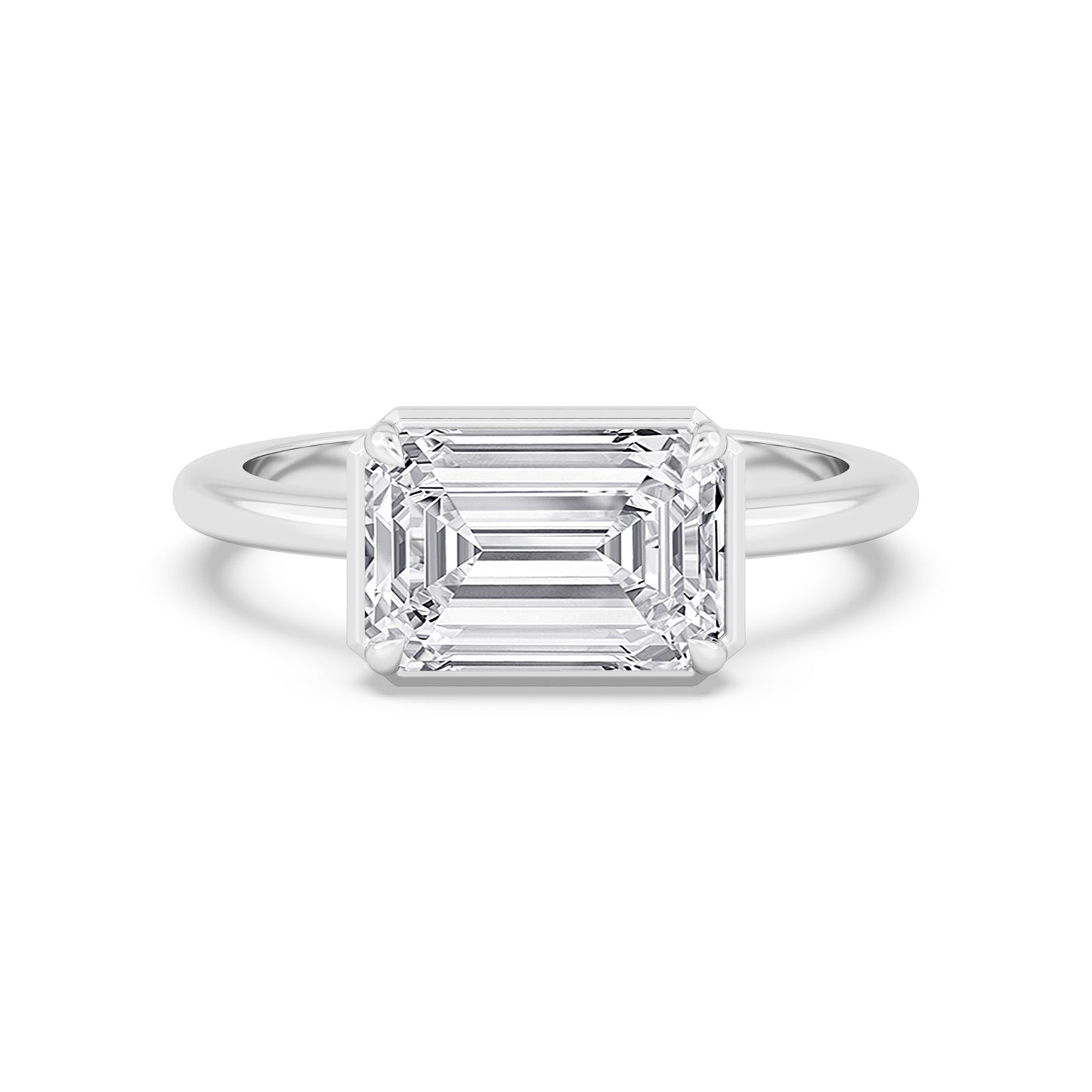 10K White Gold Lab Grown Diamond Engagement Rings 3.01 ctw R61018EM-3