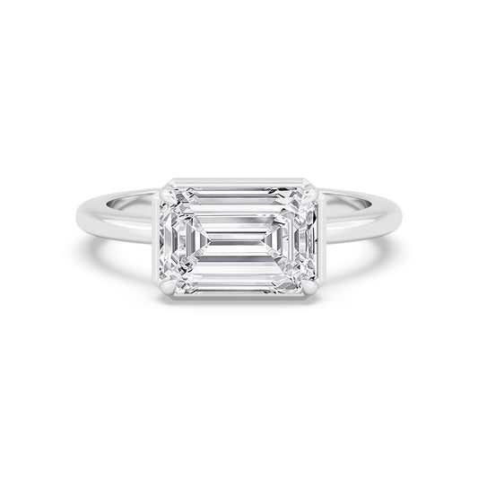 10K White Gold Lab Grown Diamond Engagement Rings 3.01 ctw R61018EM-3