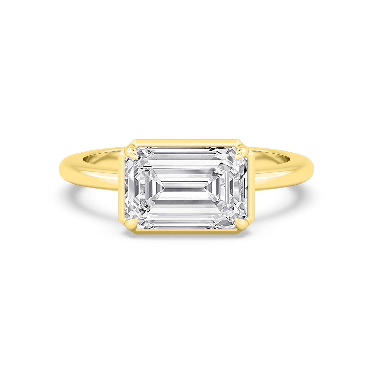 10K Yellow Gold Lab Grown Diamond Engagement Rings 3.01 ctw R61018EM-3