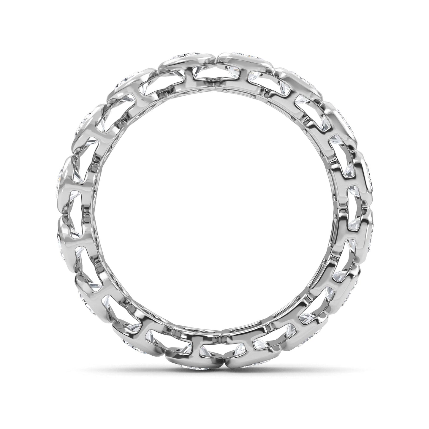 9k White Gold Lab Grown Diamond Wedding Rings 2.99 ctw R61038-2.88CTB