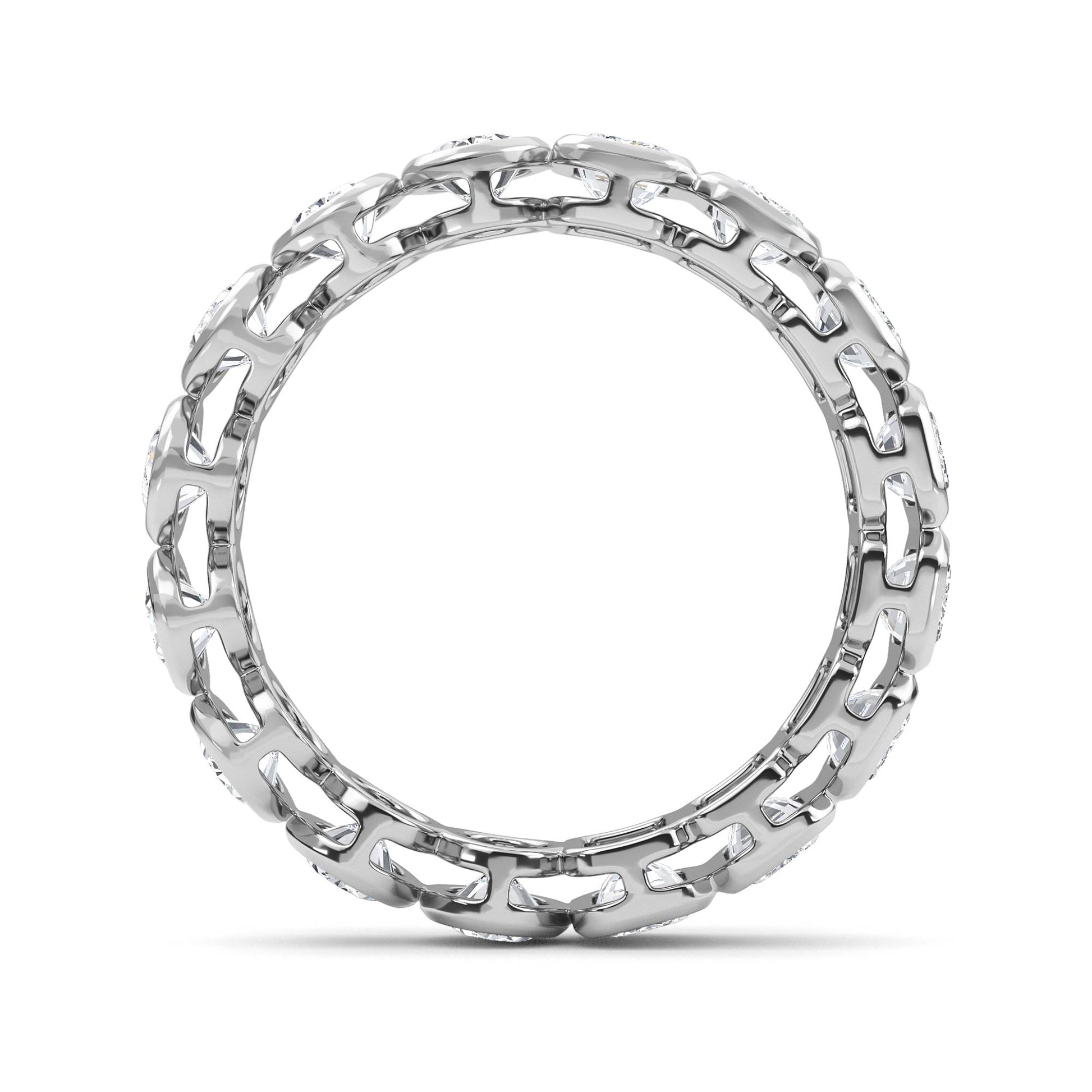 9k White Gold Lab Grown Diamond Wedding Rings 2.99 ctw R61038-2.88CTB