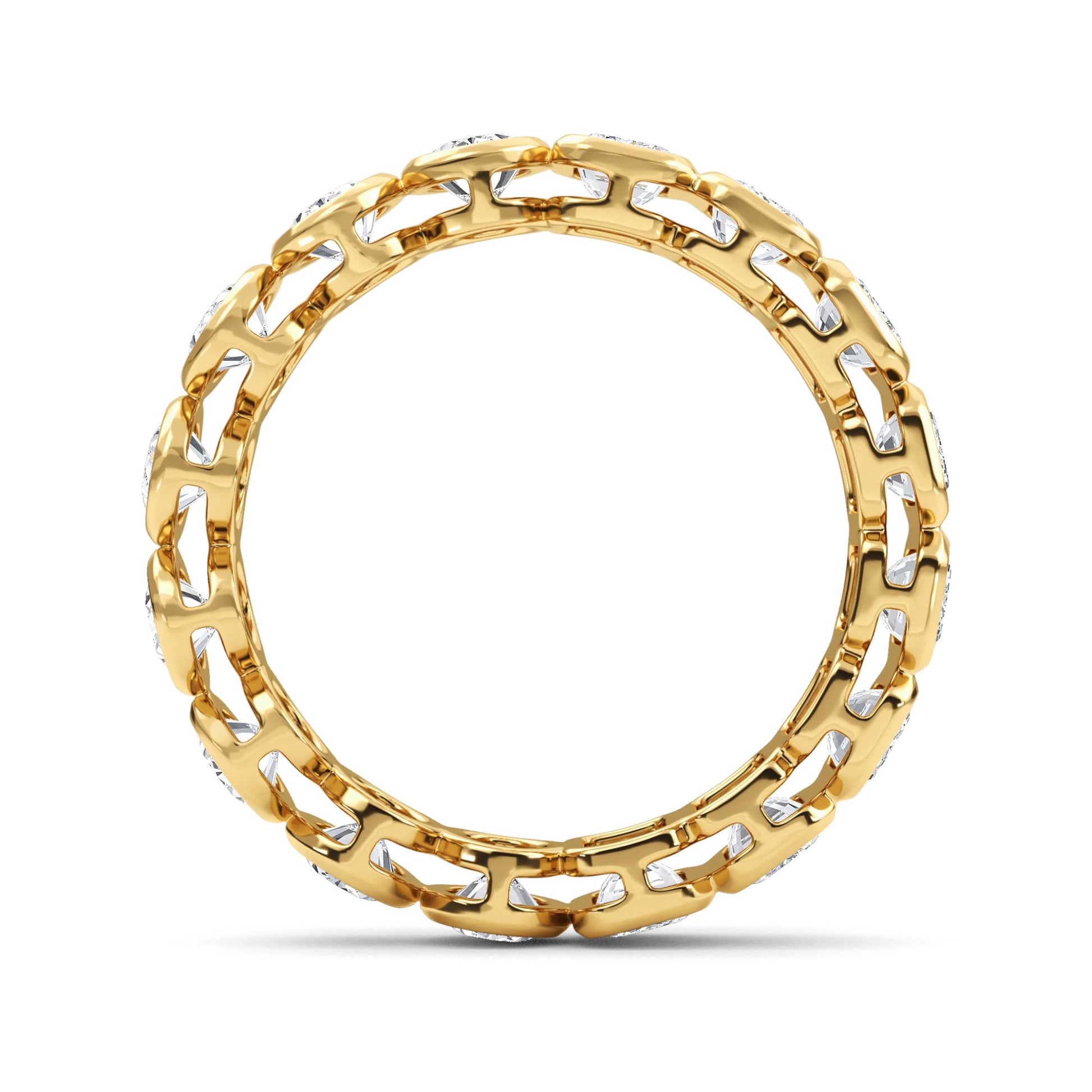 9K Yellow Gold Lab Grown Diamond Wedding Rings 2.99 ctw R61038-2.88CTB