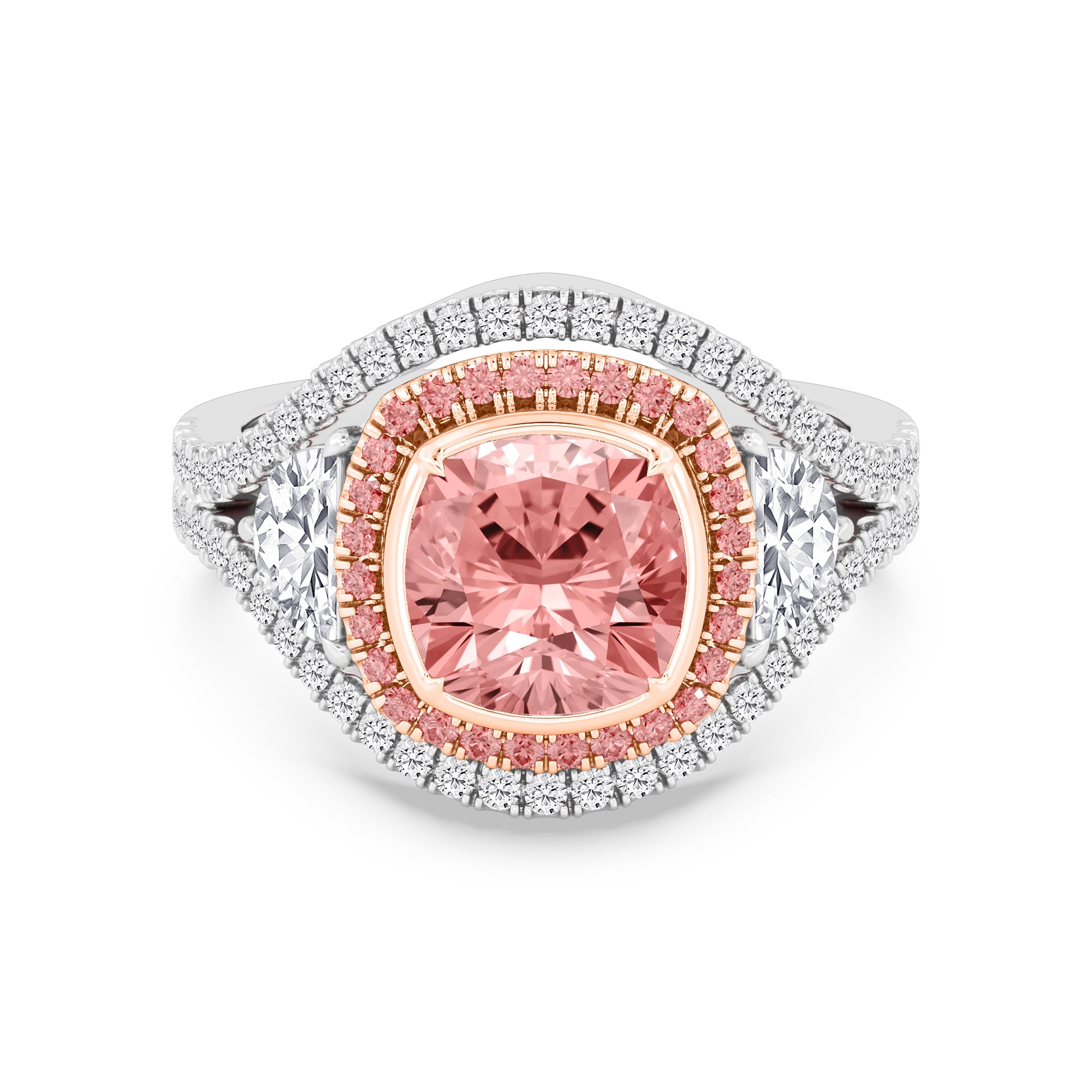 10K Lab Grown Diamond Engagement Ring 3.70 ctw R61175SCU-2.63CT