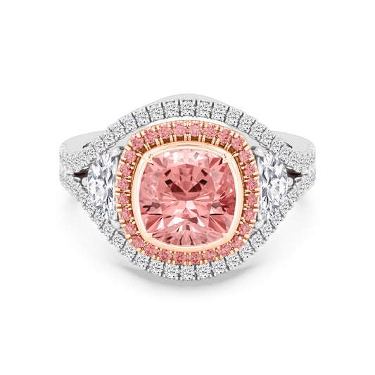 10K Lab Grown Diamond Engagement Ring 3.70 ctw R61175SCU-2.63CT