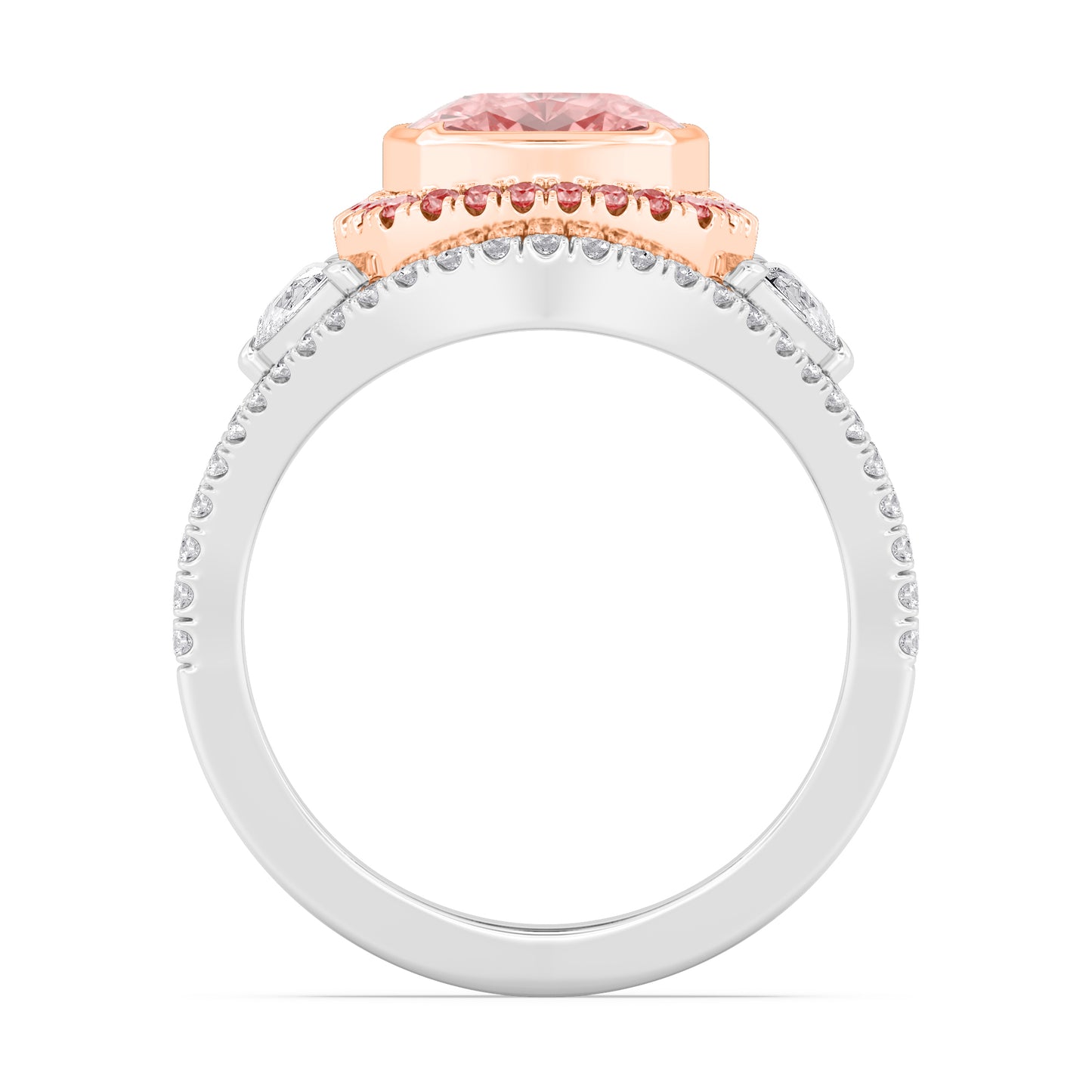 10K Lab Grown Diamond Engagement Ring 3.70 ctw R61175SCU-2.63CT