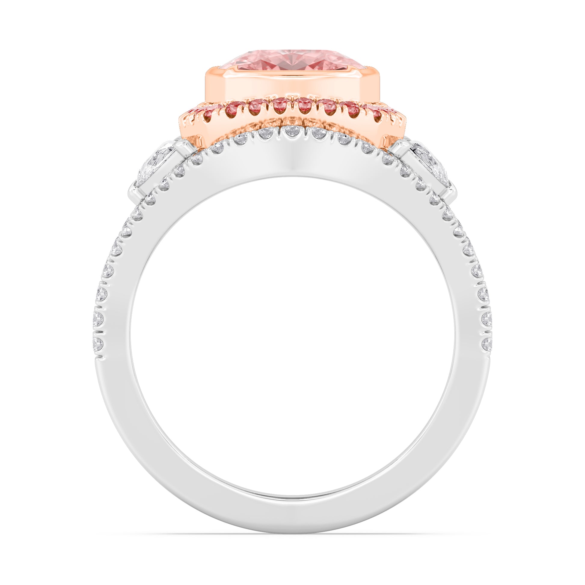 10K Lab Grown Diamond Engagement Ring 3.70 ctw R61175SCU-2.63CT