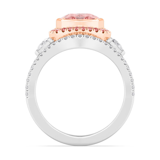 10K Lab Grown Diamond Engagement Ring 3.70 ctw R61175SCU-2.63CT