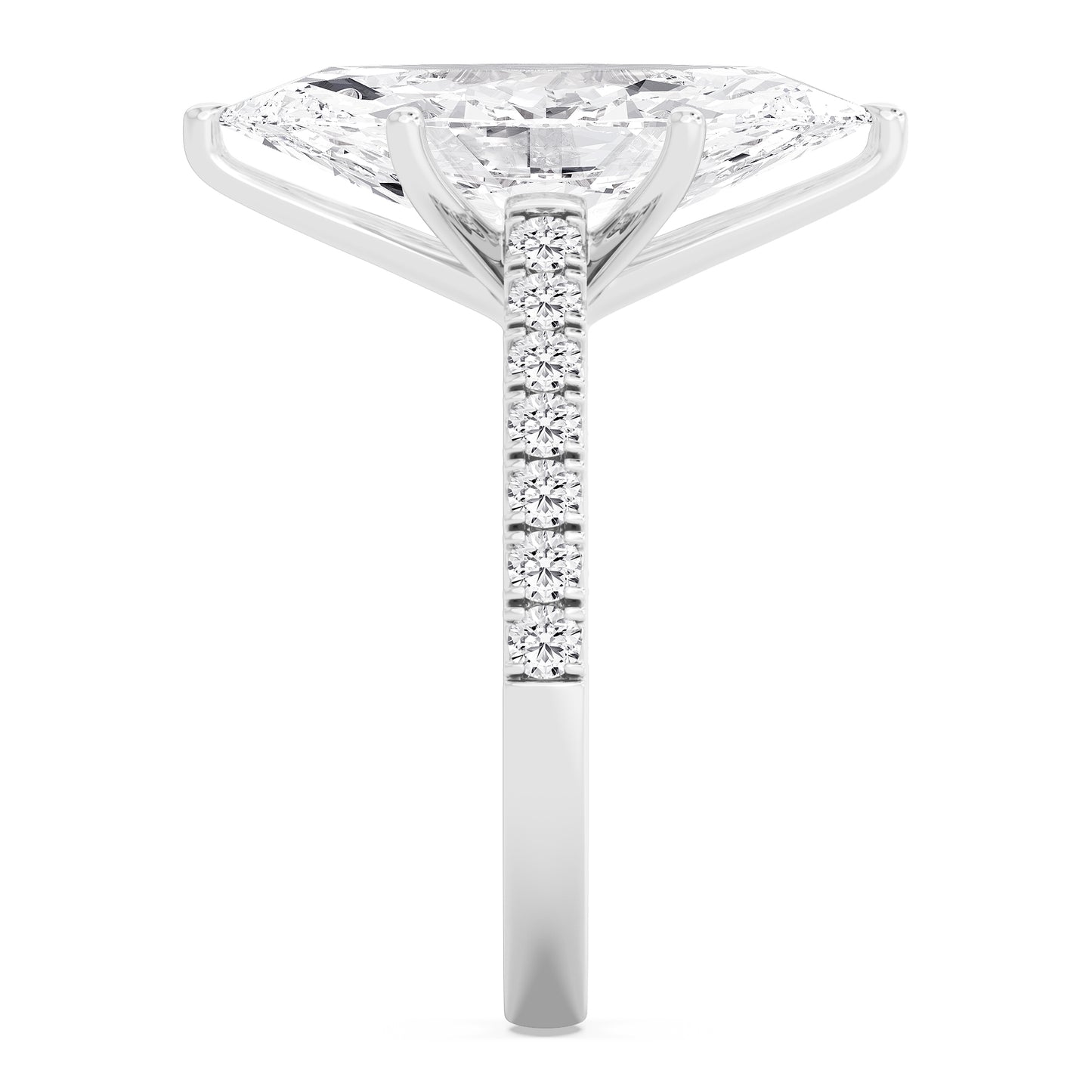 10K White Gold Lab Grown Diamond Engagement Ring 5.55 ctw R61185MQ-5.10CT