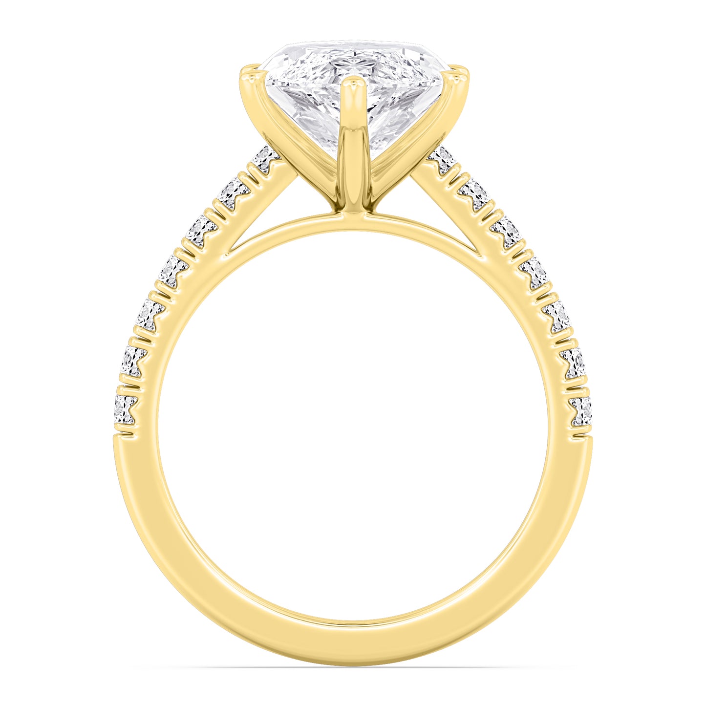 10K Yellow Gold Lab Grown Diamond Engagement Ring 5.55 ctw R61185MQ-5.10CT