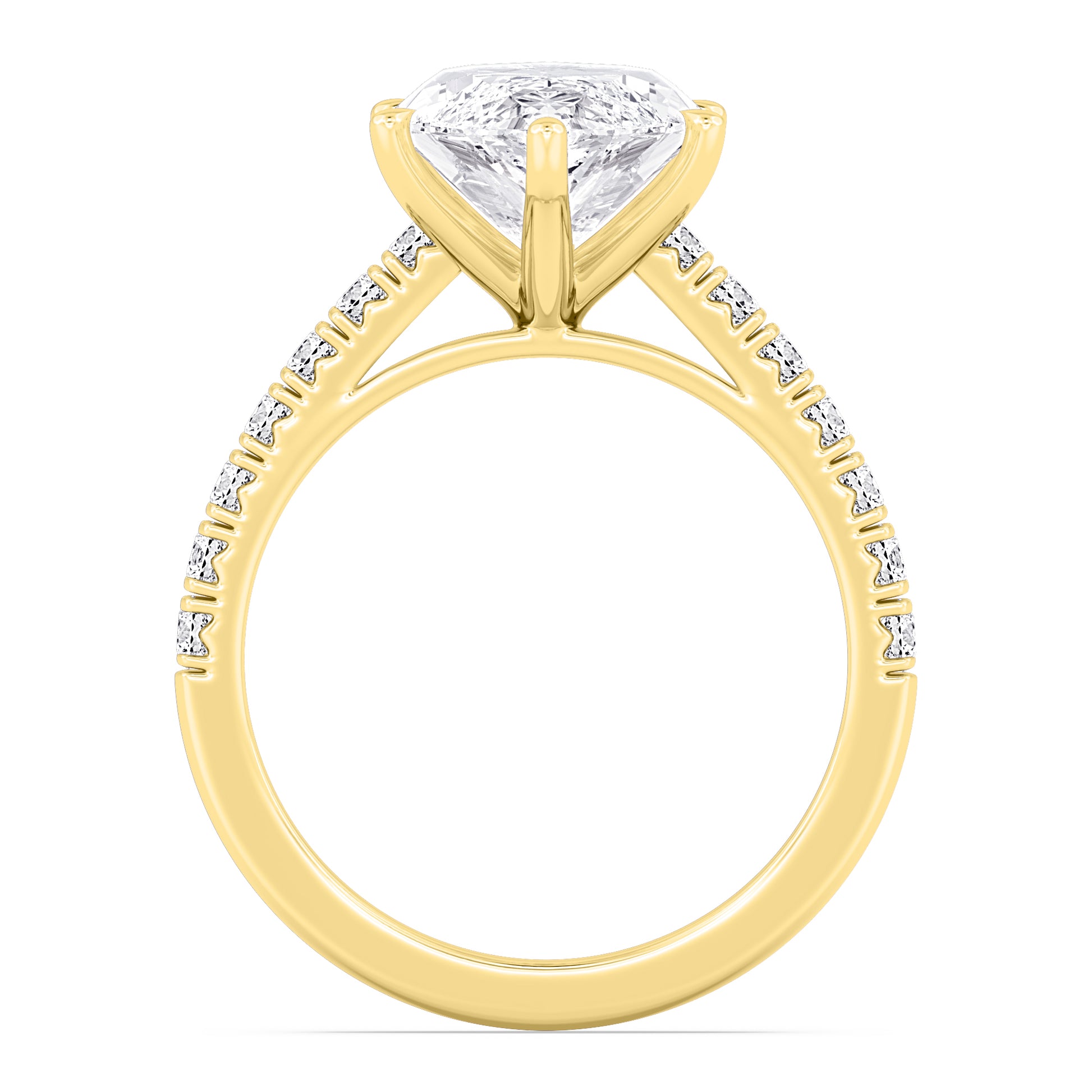 10K Yellow Gold Lab Grown Diamond Engagement Ring 5.55 ctw R61185MQ-5.10CT