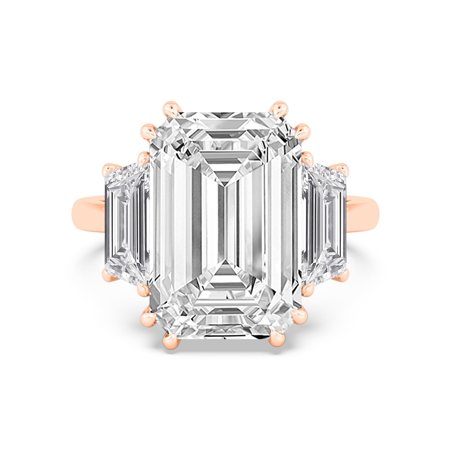 10K Rose Gold Lab Grown Diamond Engagement Ring 11.45 ctw R61187EM-10