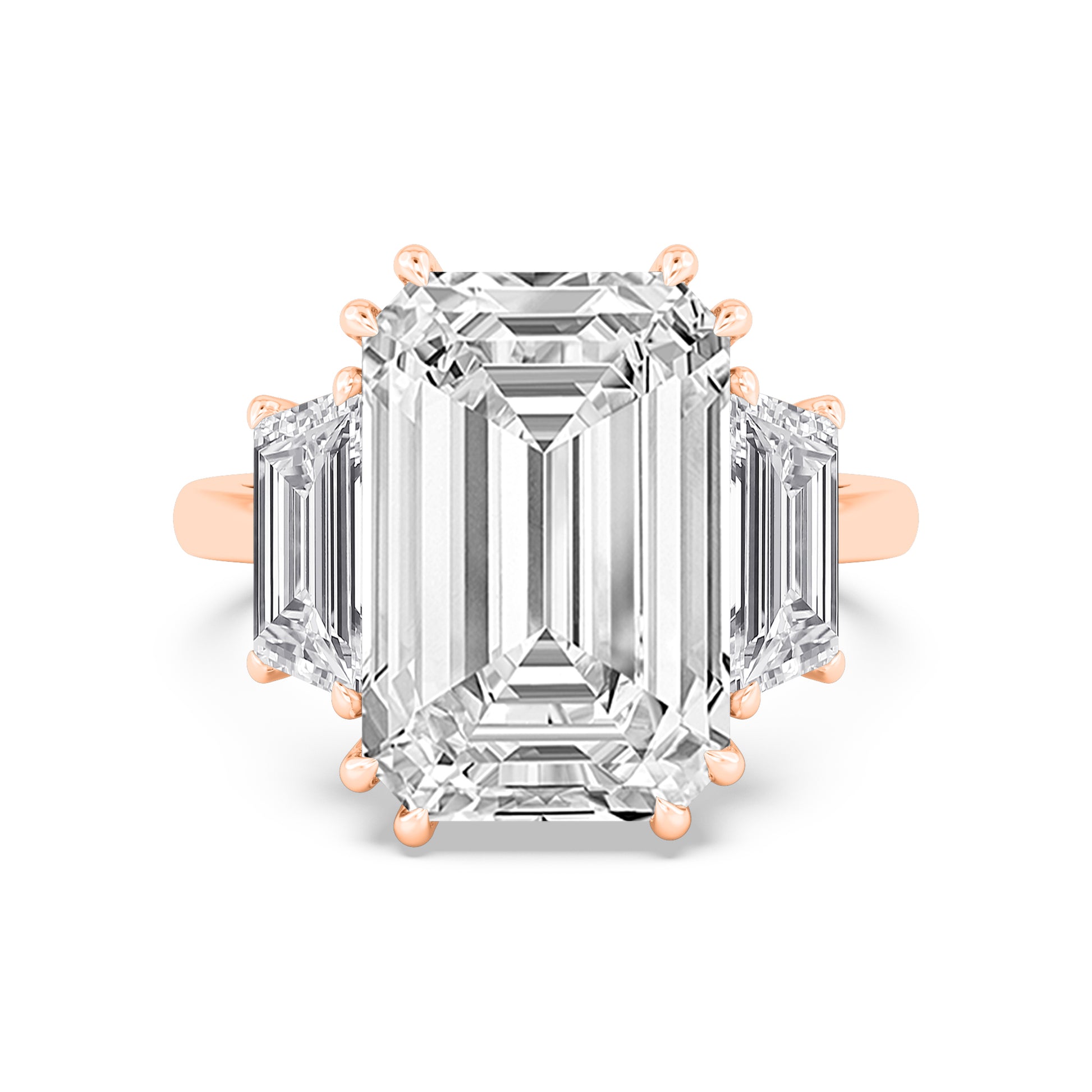 10K Rose Gold Lab Grown Diamond Engagement Ring 11.45 ctw R61187EM-10