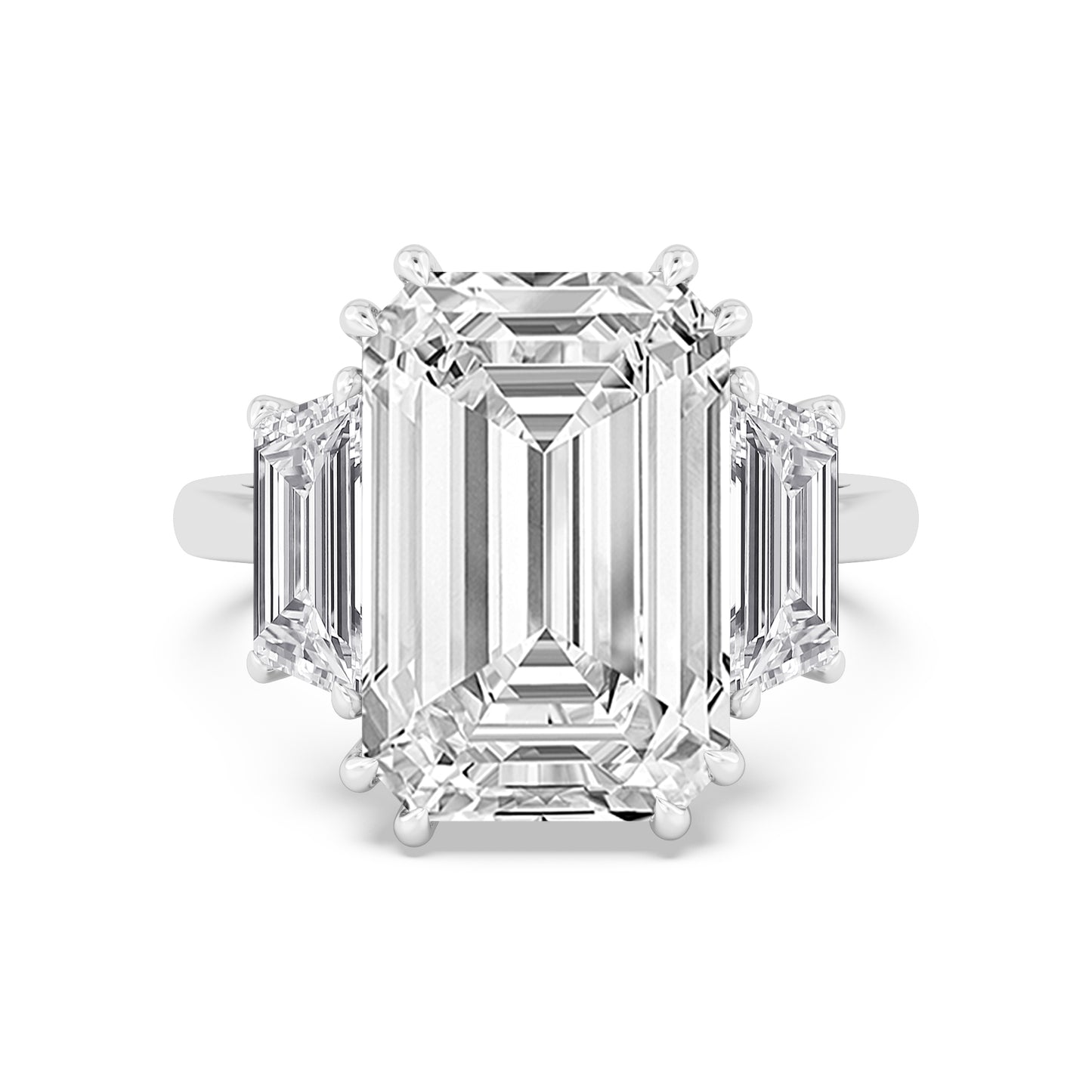 10K White Gold Lab Grown Diamond Engagement Ring 11.45 ctw R61187EM-10