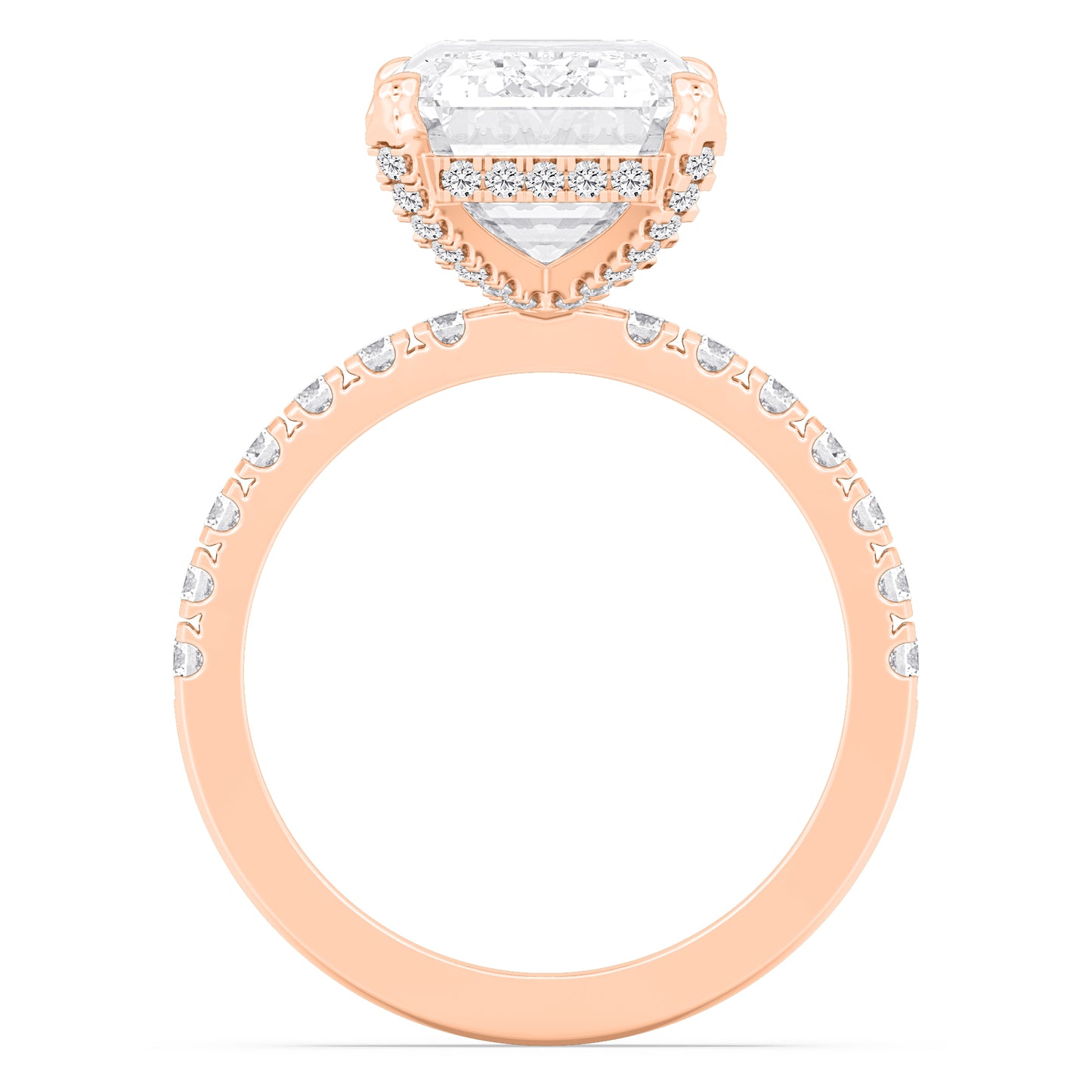 10K Rose Gold Lab Grown Diamond Engagement Ring 8.06 ctw R61188EM-7.50CT