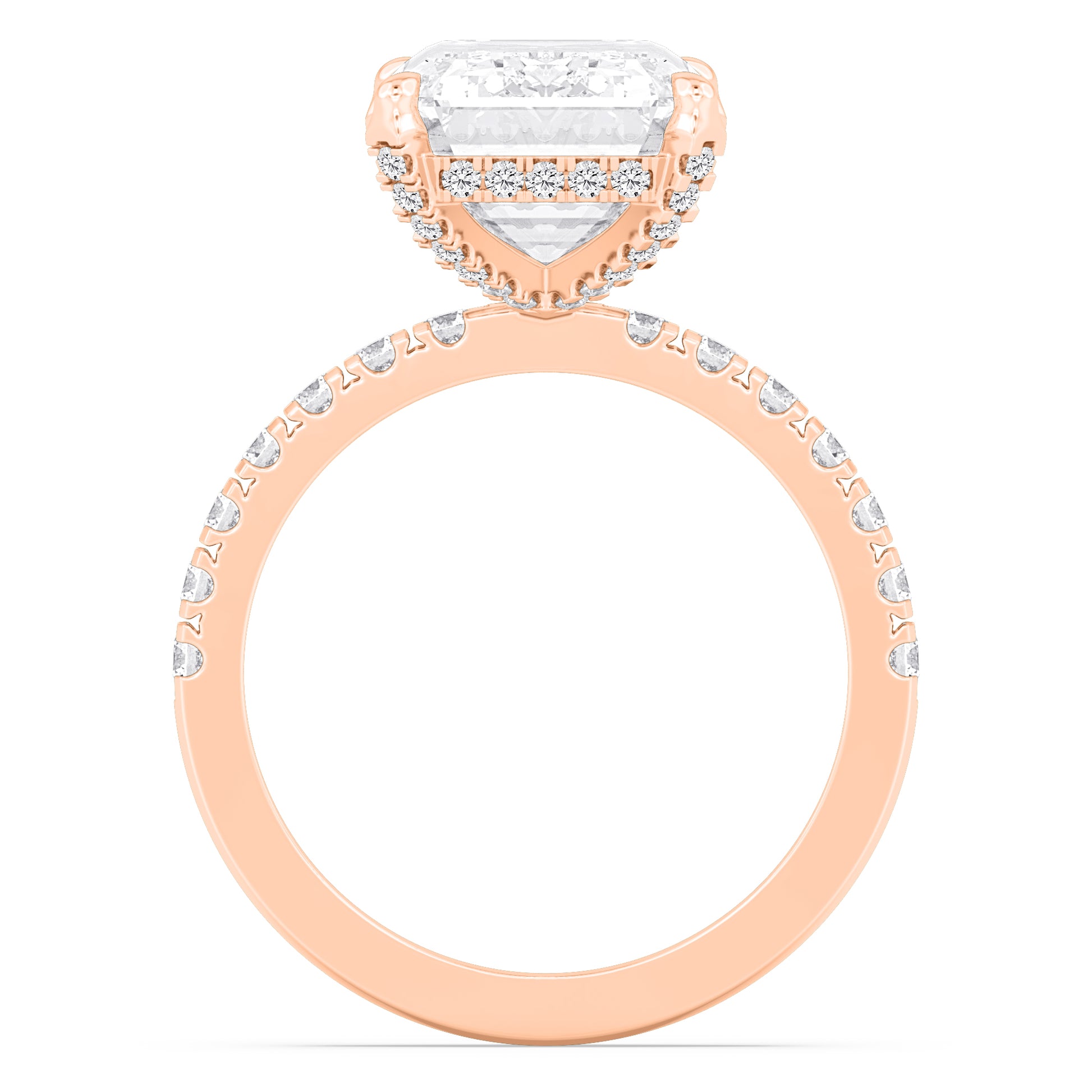 10K Rose Gold Lab Grown Diamond Engagement Ring 8.06 ctw R61188EM-7.50CT