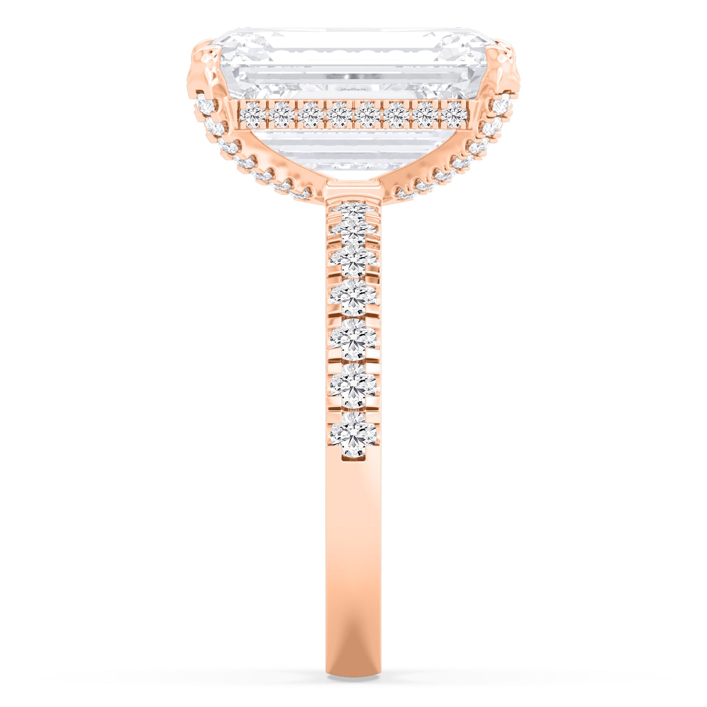 10K Rose Gold Lab Grown Diamond Engagement Ring 8.06 ctw R61188EM-7.50CT