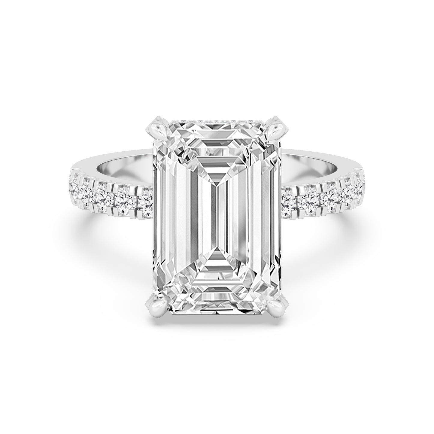 10K White Gold Lab Grown Diamond Engagement Ring 8.06 ctw R61188EM-7.50CT