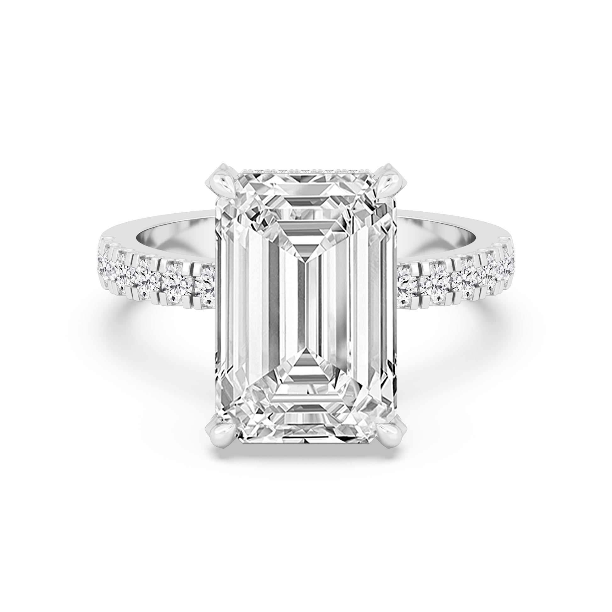 10K White Gold Lab Grown Diamond Engagement Ring 8.06 ctw R61188EM-7.50CT