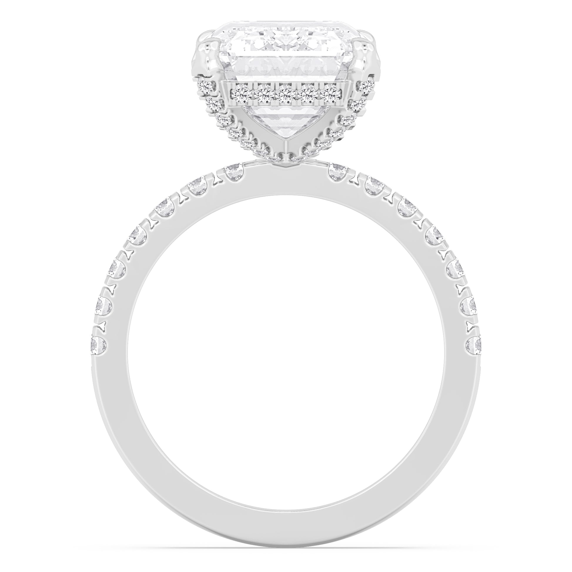 10K White Gold Lab Grown Diamond Engagement Ring 8.06 ctw R61188EM-7.50CT
