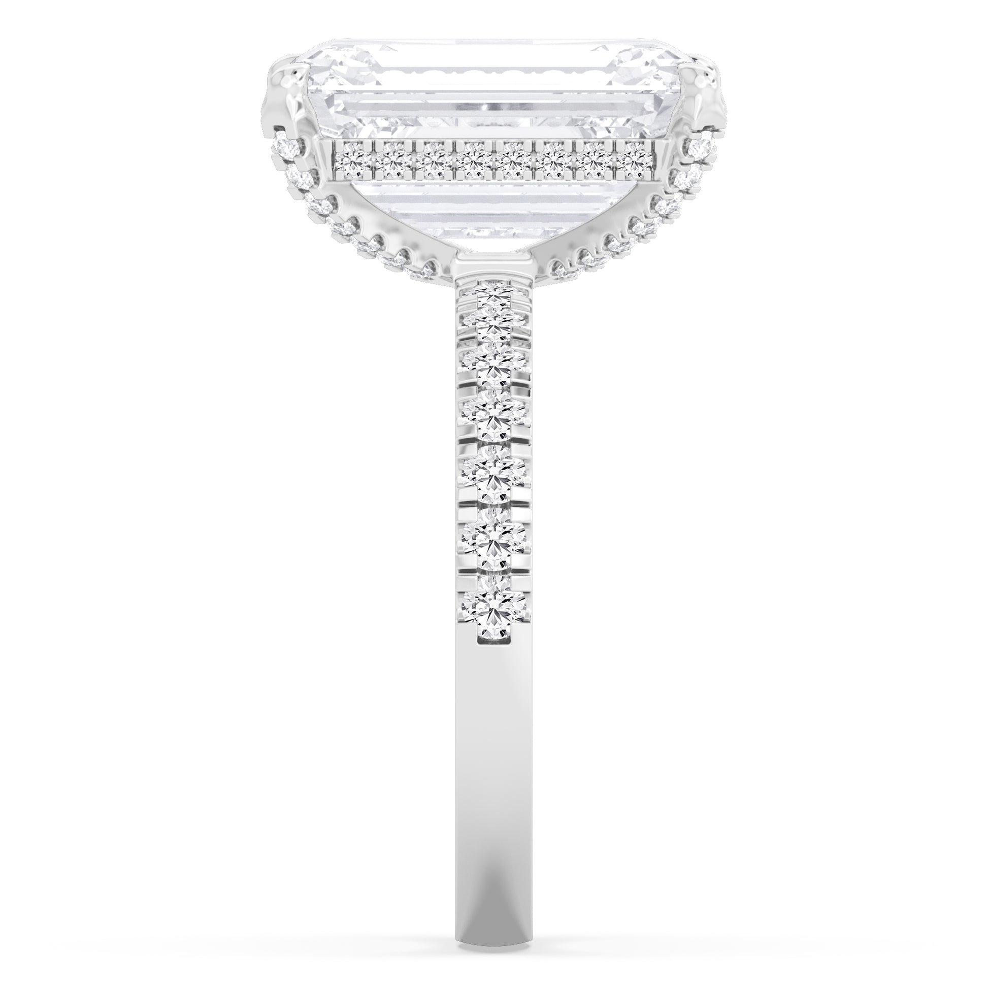 10K White Gold Lab Grown Diamond Engagement Ring 8.06 ctw R61188EM-7.50CT