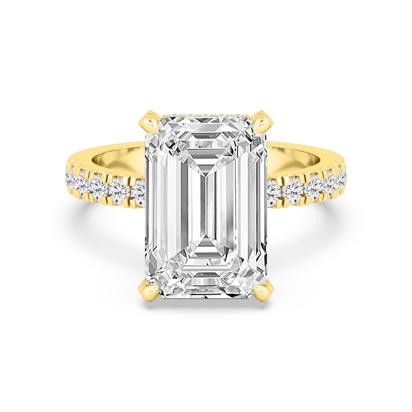 10K Yellow Gold Lab Grown Diamond Engagement Ring 8.06 ctw R61188EM-7.50CT