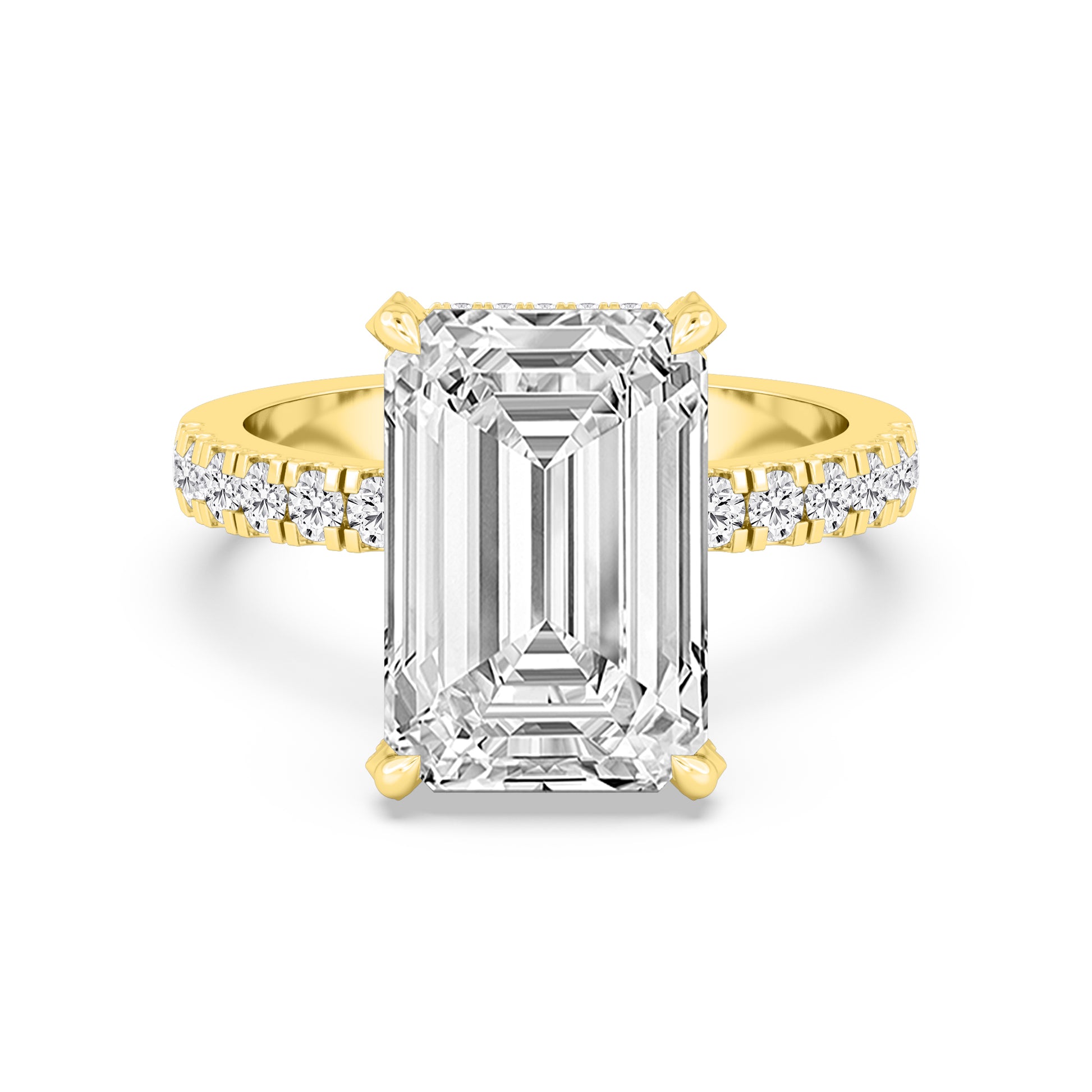 10K Yellow Gold Lab Grown Diamond Engagement Ring 8.06 ctw R61188EM-7.50CT