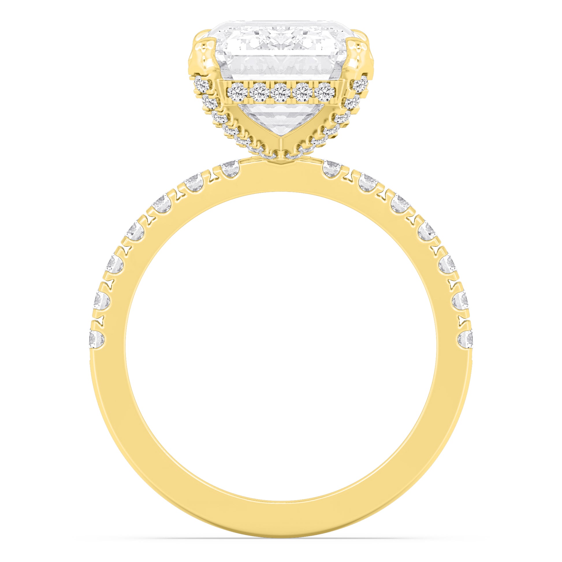 10K Yellow Gold Lab Grown Diamond Engagement Ring 8.06 ctw R61188EM-7.50CT