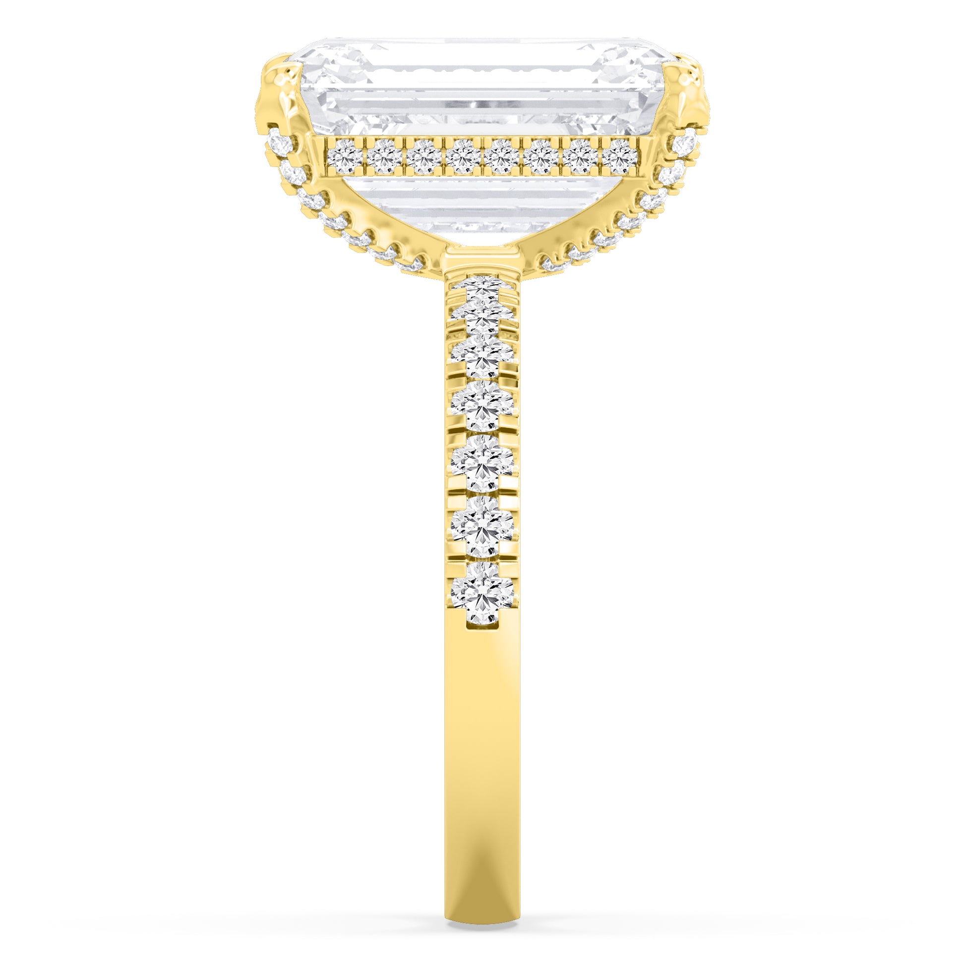 10K Yellow Gold Lab Grown Diamond Engagement Ring 8.06 ctw R61188EM-7.50CT