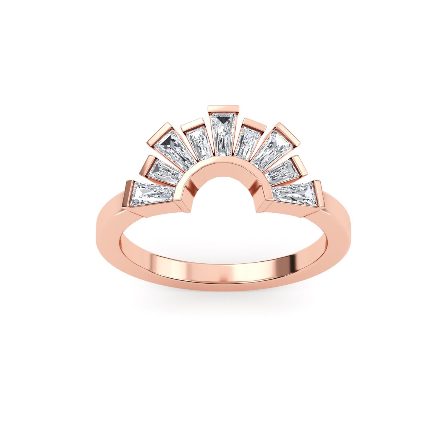 9K Rose Gold Lab Grown Diamond RING 0.53 ctw R61302BG-0.50CT
