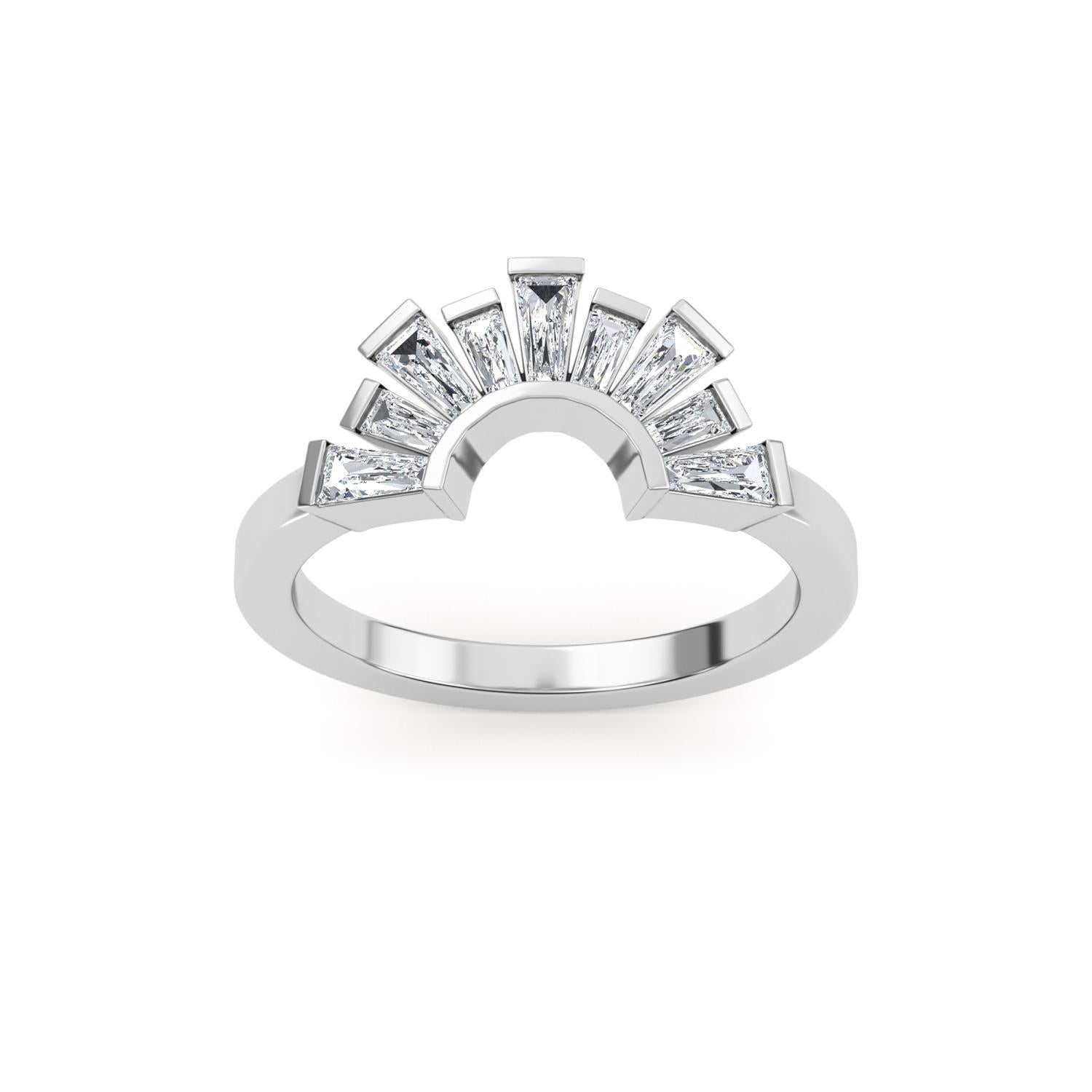 9K White Gold Lab Grown Diamond RING 0.53 ctw R61302BG-0.50CT