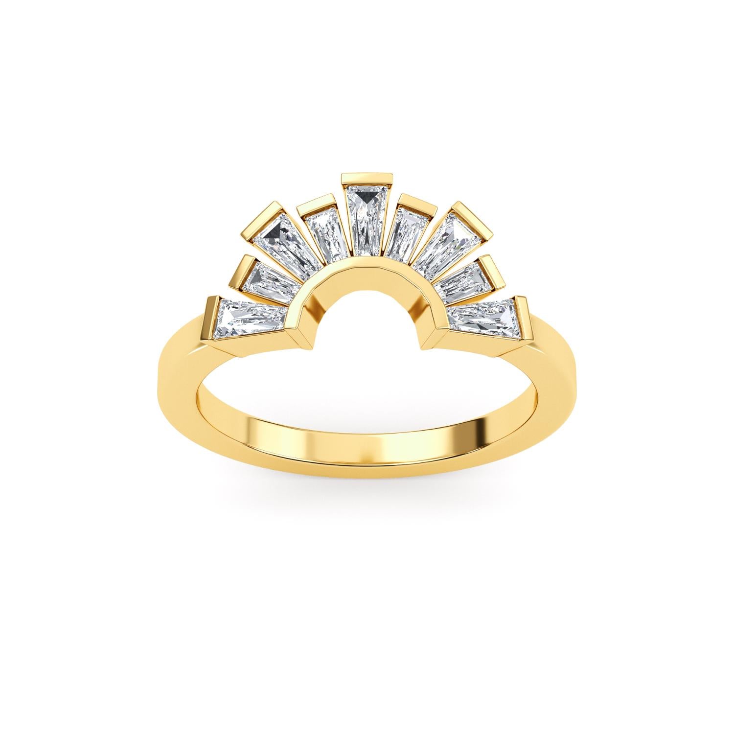 9K Yellow Gold Lab Grown Diamond RING 0.53 ctw R61302BG-0.50CT