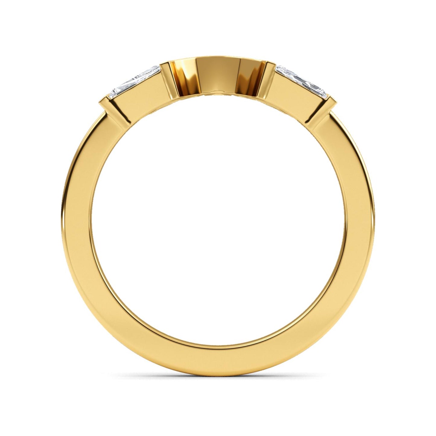 9K Yellow Gold Lab Grown Diamond RING 0.53 ctw R61302BG-0.50CT