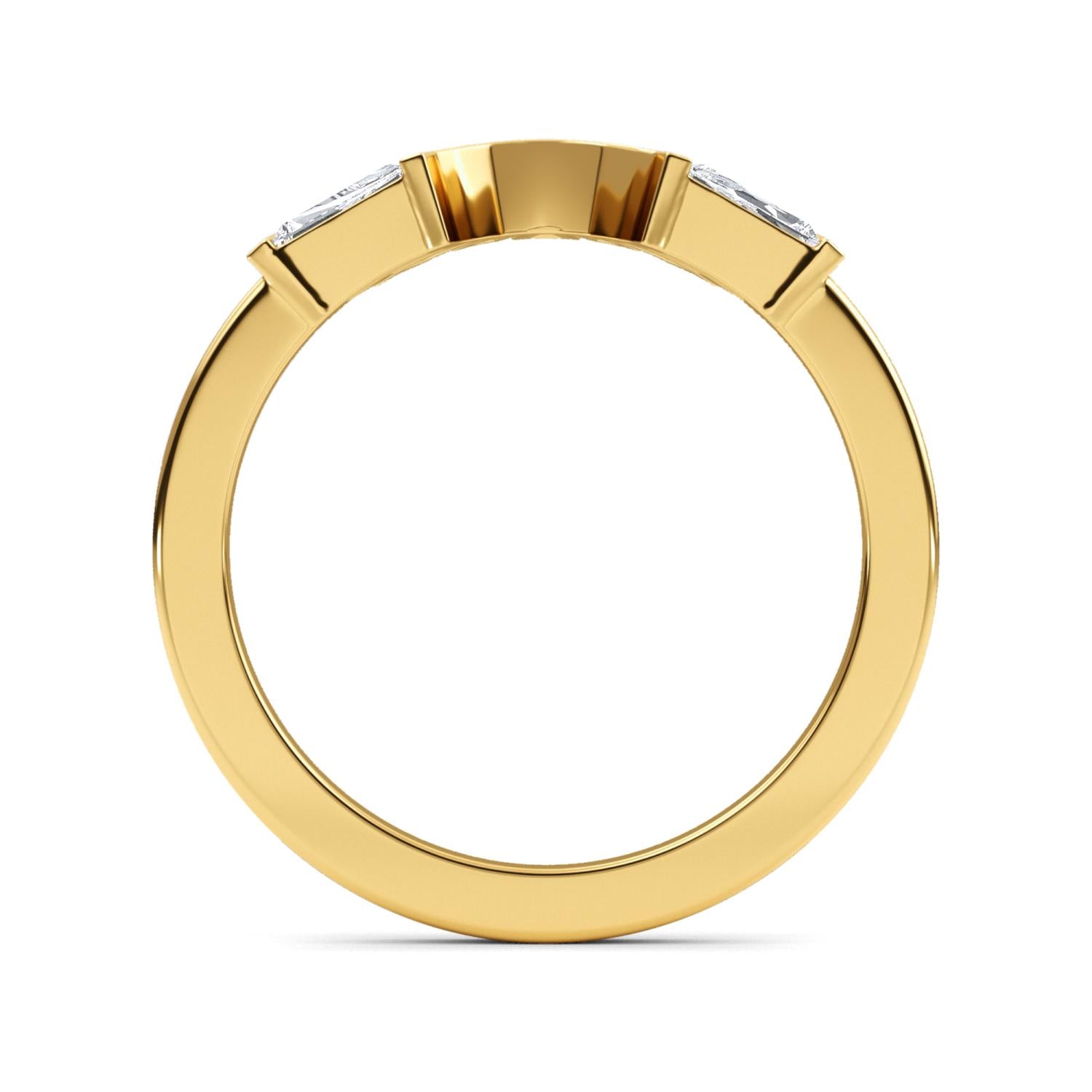 9K Yellow Gold Lab Grown Diamond RING 0.53 ctw R61302BG-0.50CT