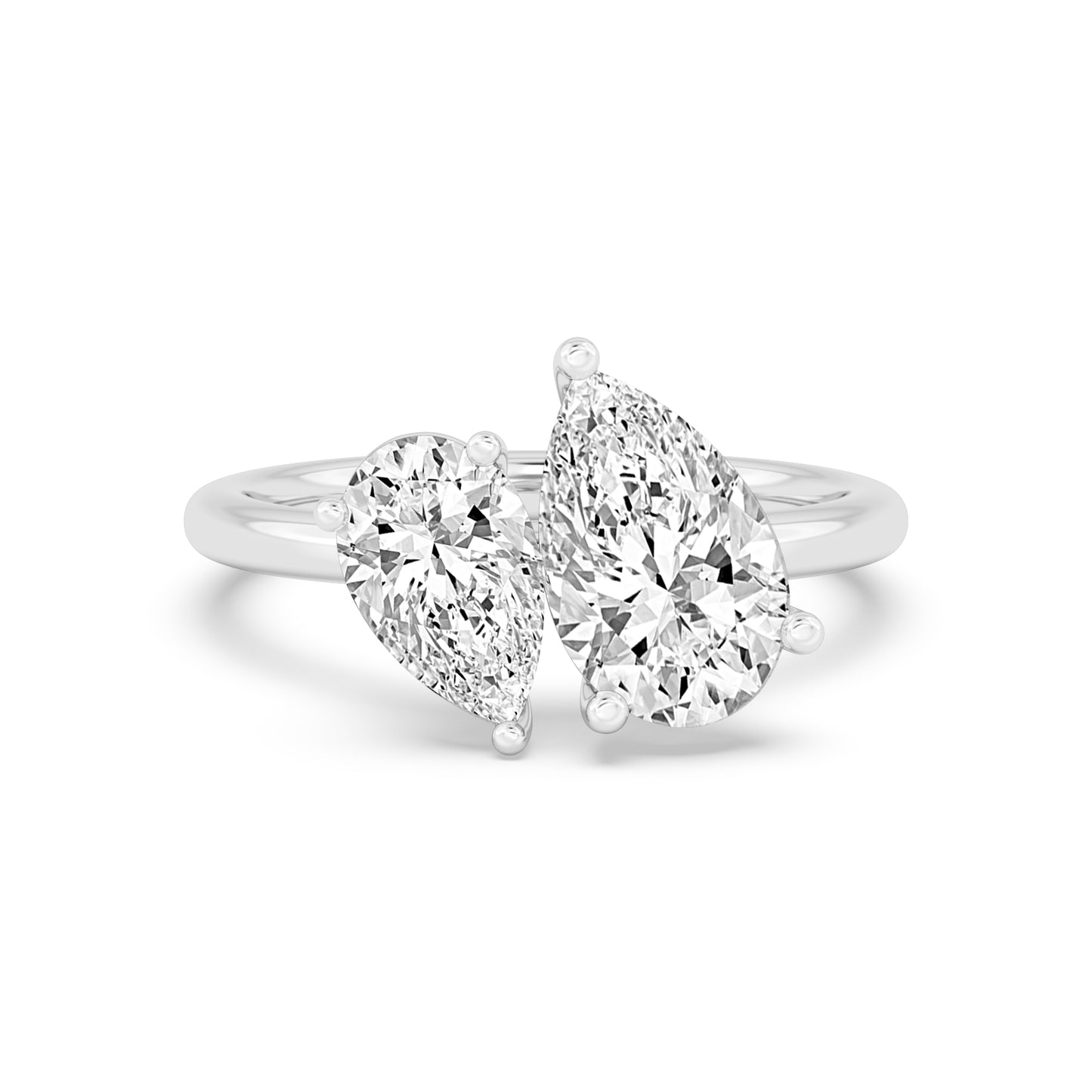 10K White Gold Lab Grown Diamond Engagement Ring 2.79 ctw R61370PE-2.75CT