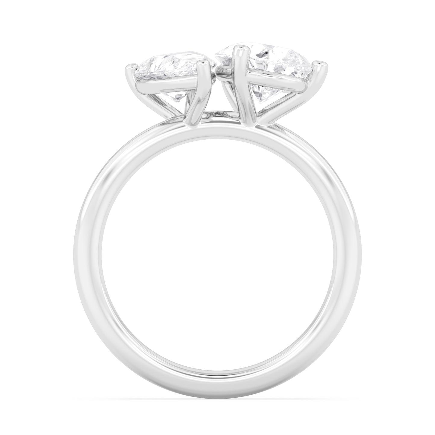 10K White Gold Lab Grown Diamond Engagement Ring 2.79 ctw R61370PE-2.75CT