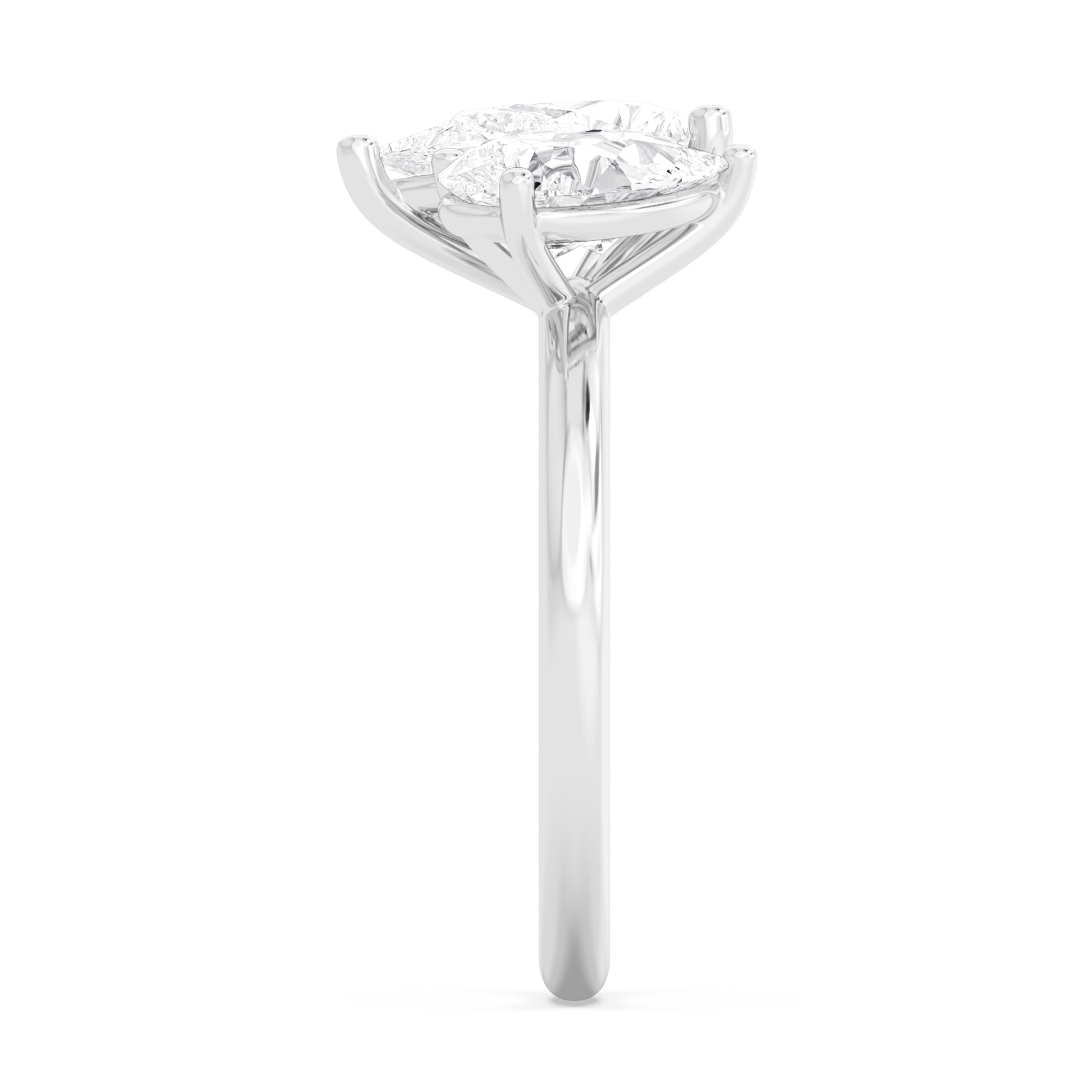 10K White Gold Lab Grown Diamond Engagement Ring 2.79 ctw R61370PE-2.75CT