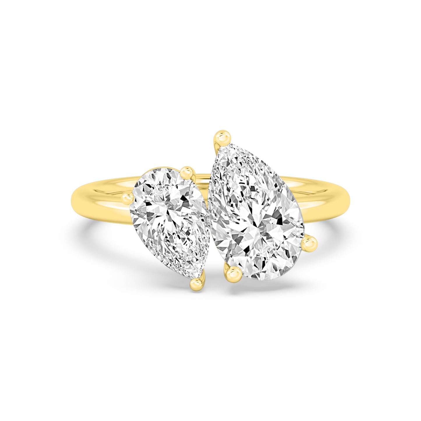 10K Yellow Gold Lab Grown Diamond Engagement Ring 2.79 ctw R61370PE-2.75CT