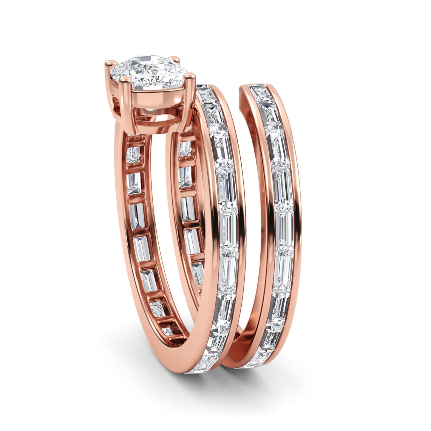 9K Rose Gold Lab Grown Diamond RING 2.92 ctw R61422CU_D-1